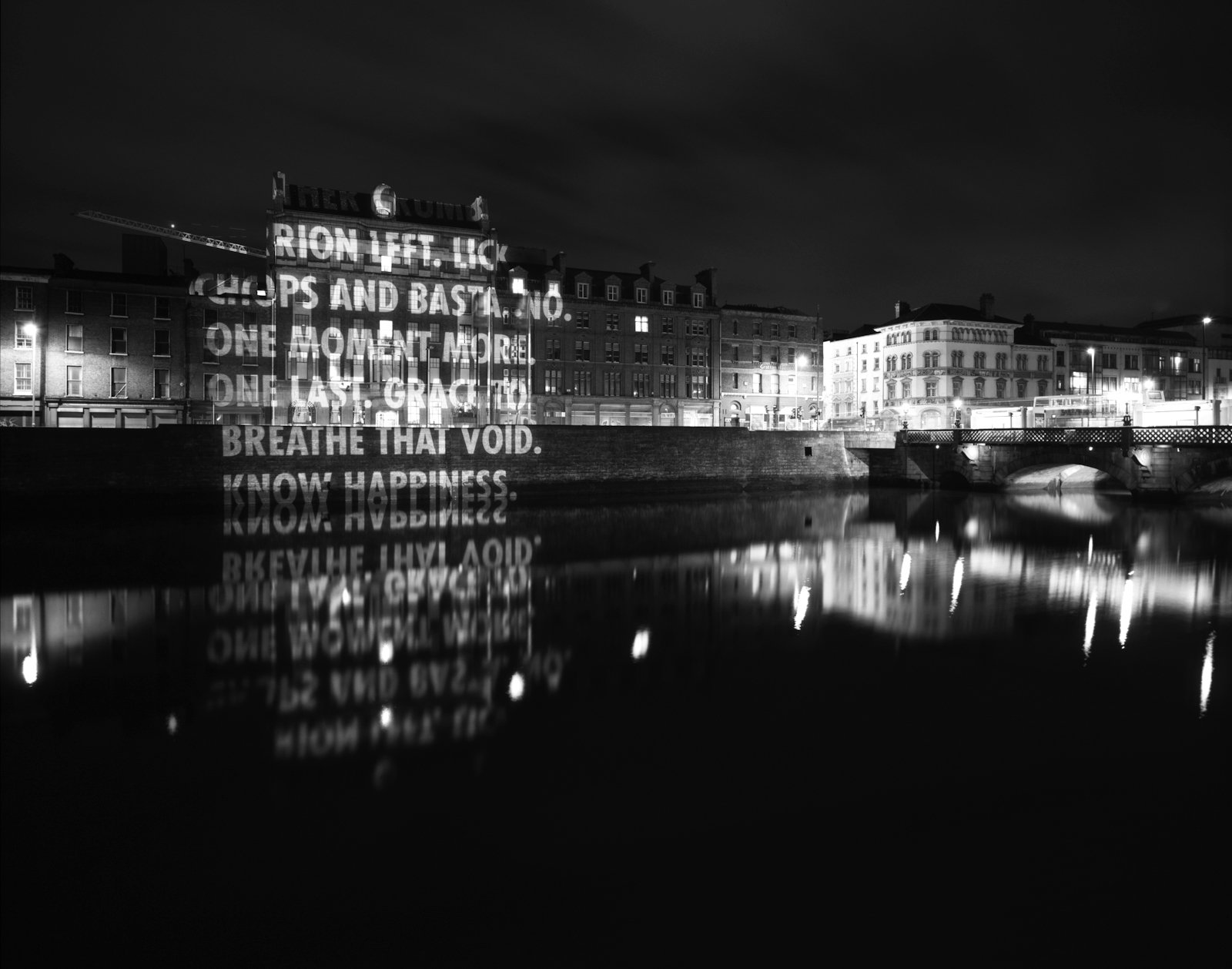 Site: The Clarence Hotel, Dublin, Ireland
March 31, 2006
Text: Ill Seen Ill Said by Samuel Beckett. Published by Calder Publications London.
Projection: FX Productions; Charles Passarelli
Photo: Attilio Maranzano