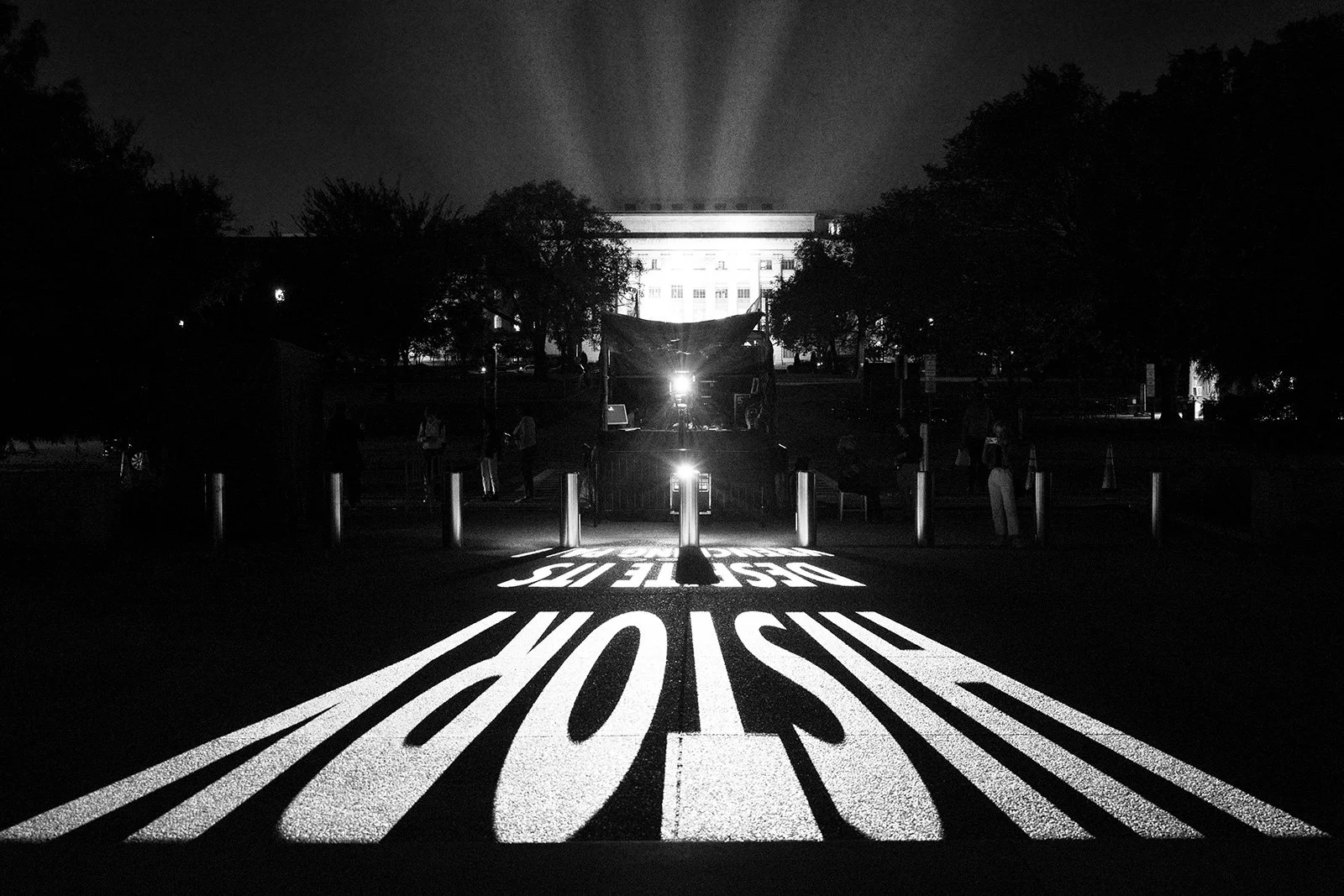 THE PEOPLE, 2023
Light projection
Smithsonian’s National Museum of American History, Washington, DC
Text: “On the Pulse of Morning” by Maya Angelou, © 1993 by the author. Used with permission of Caged Bird Legacy.
© 2023 Jenny Holzer, member Artists 