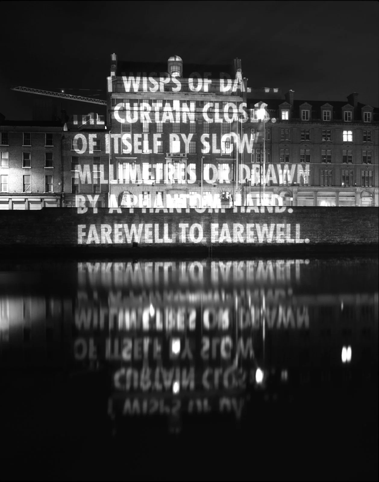 Site: The Clarence Hotel, Dublin, Ireland
March 31, 2006
Text: Ill Seen Ill Said by Samuel Beckett. Published by Calder Publications London.
Projection: FX Productions; Charles Passarelli
Photo: Attilio Maranzano