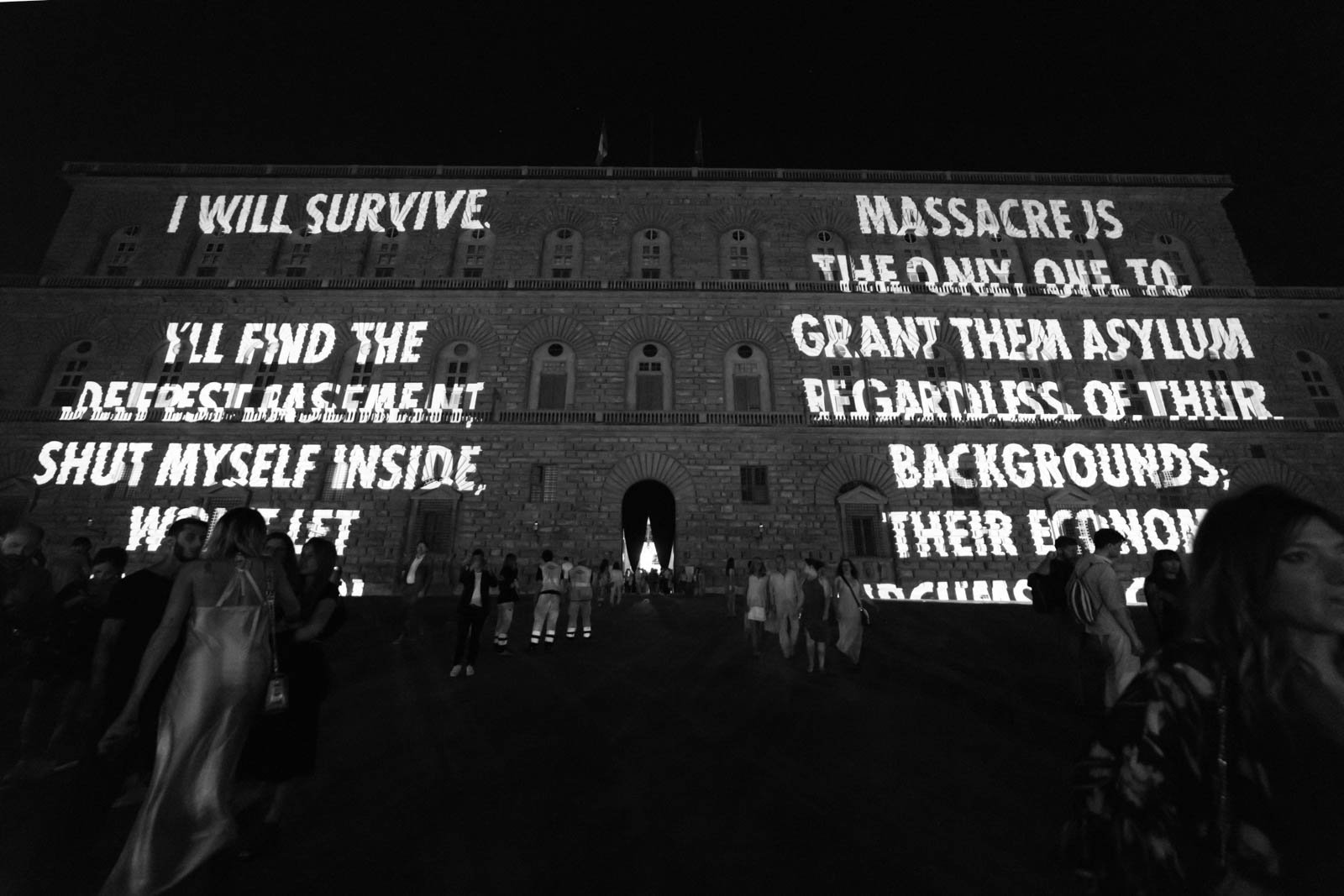 
Site: Pitti Palace, Florence, Italy
June 15, 2017
Text: “Man and Centipede” from Building the Barricade by Anna
Świrszczyńska, English translation by Piotr Florczyk, © 2016 by the
translator. Used with permission of Ludmiła Adamska-Orłowska and the
