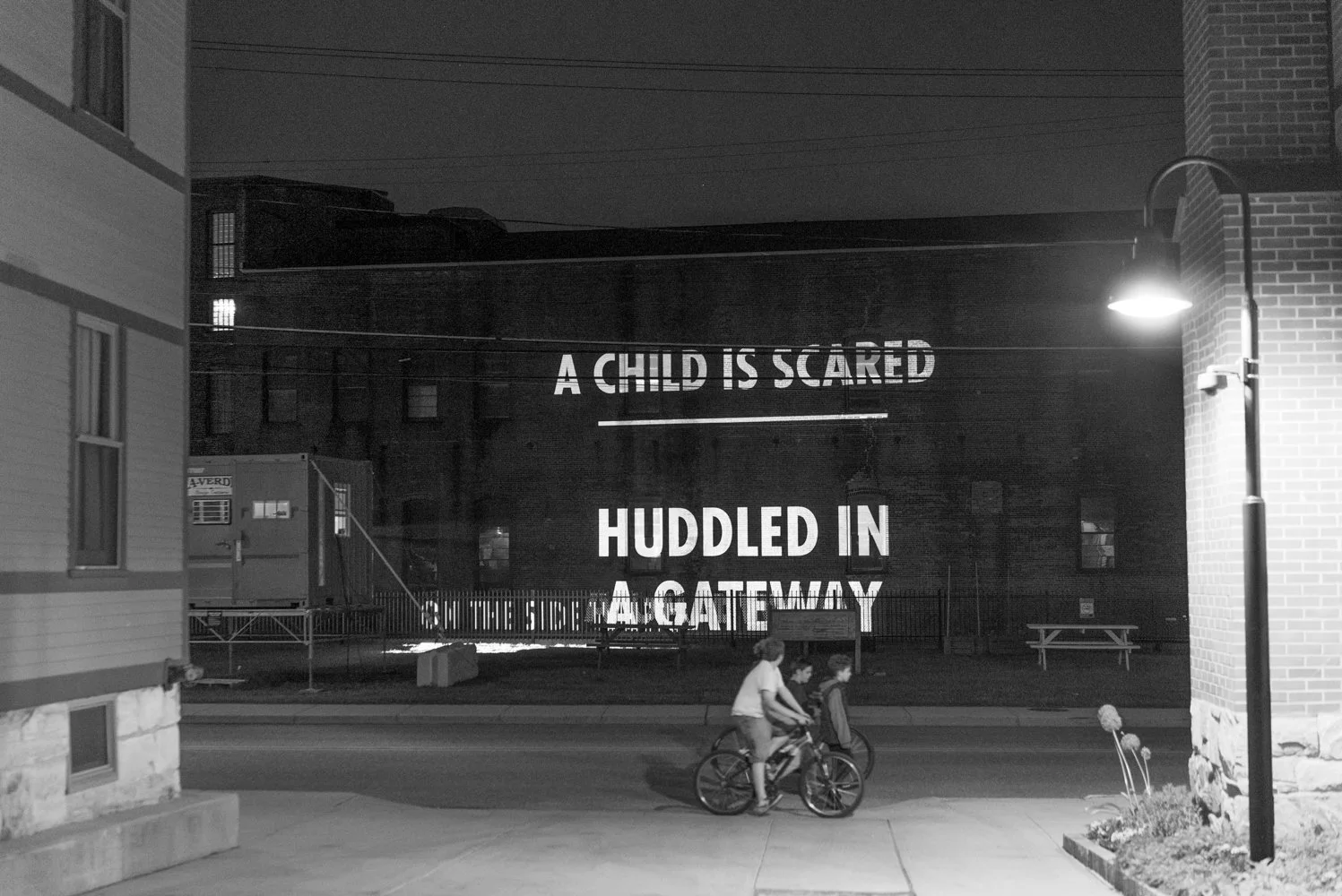 Site: Massachusetts Museum of Contemporary Art (Mass MoCA), North Adams, USA
May 27 – June 25, 2017
Text: “A Child Is Scared” from Building the Barricade by Anna
Świrszczyńska, English translation by Piotr Florczyk, © 2016 by the
translator. Used wit