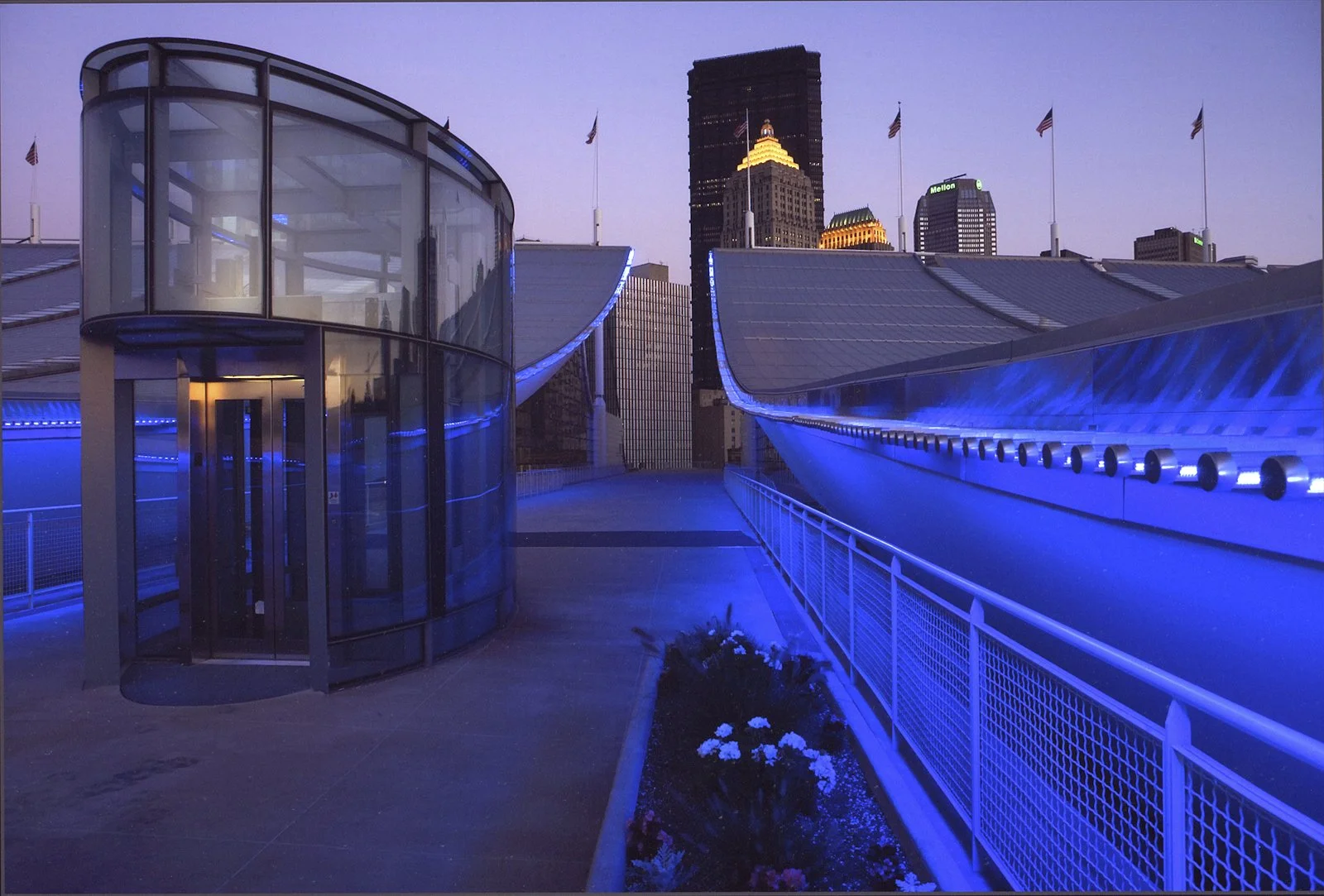 Site: David L. Lawrence Convention Center, Pittsburgh, Pennsylvania, USA
July 20, 2005–
Text: Out of This Furnace by Thomas Bell, © 1941 by the author. Used with permission of Curtis Brown Ltd. Damballah, Hiding Place, and Sent for You Yesterday by J