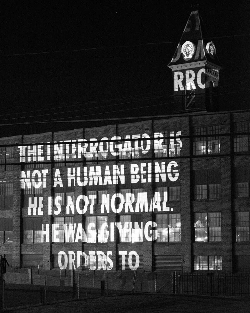 Site: Massachusetts Museum of Contemporary Art (Mass MoCA), North Adams, USA
May 27 – June 25, 2017
Text: Interviews conducted by Human Rights Watch with former detainees,
including women and children, and defectors from the Syrian military and
intel