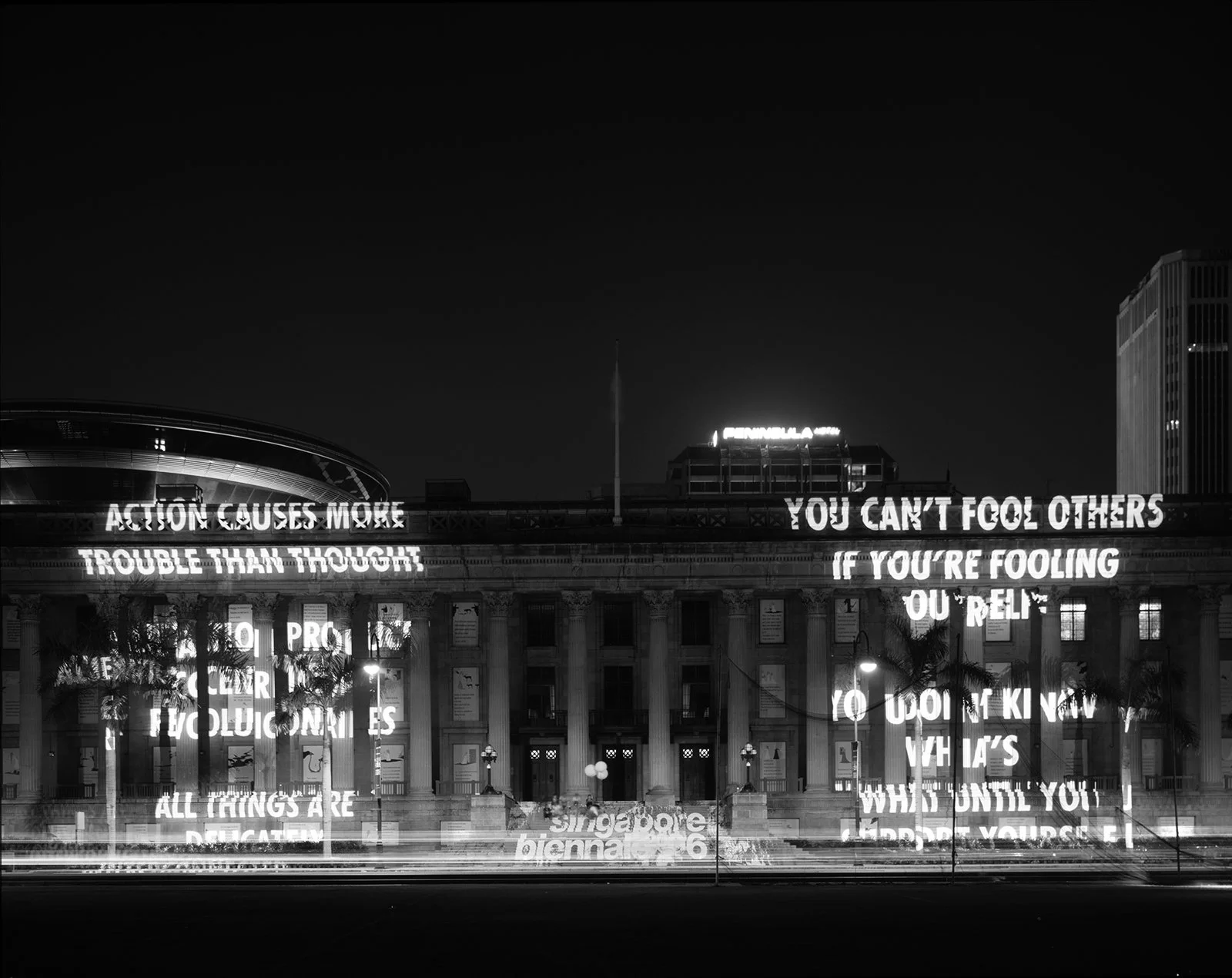 Site: City Hall, Singapore, Republic of Singapore
September 1, 2006
Text: Truisms, 1977–79
Projection: FX Productions; Charles Passarelli
Photo: Darren Soh