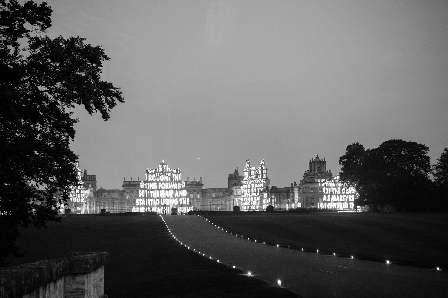 Site: Blenheim Palace, Woodstock, England
September 27–October 10, 2017
Text: “The Threshold” from Hagar Poems by Mohja Kahf, © 2016 by the
author. Used with permission of the author; Interviews with current and
former members of the British military