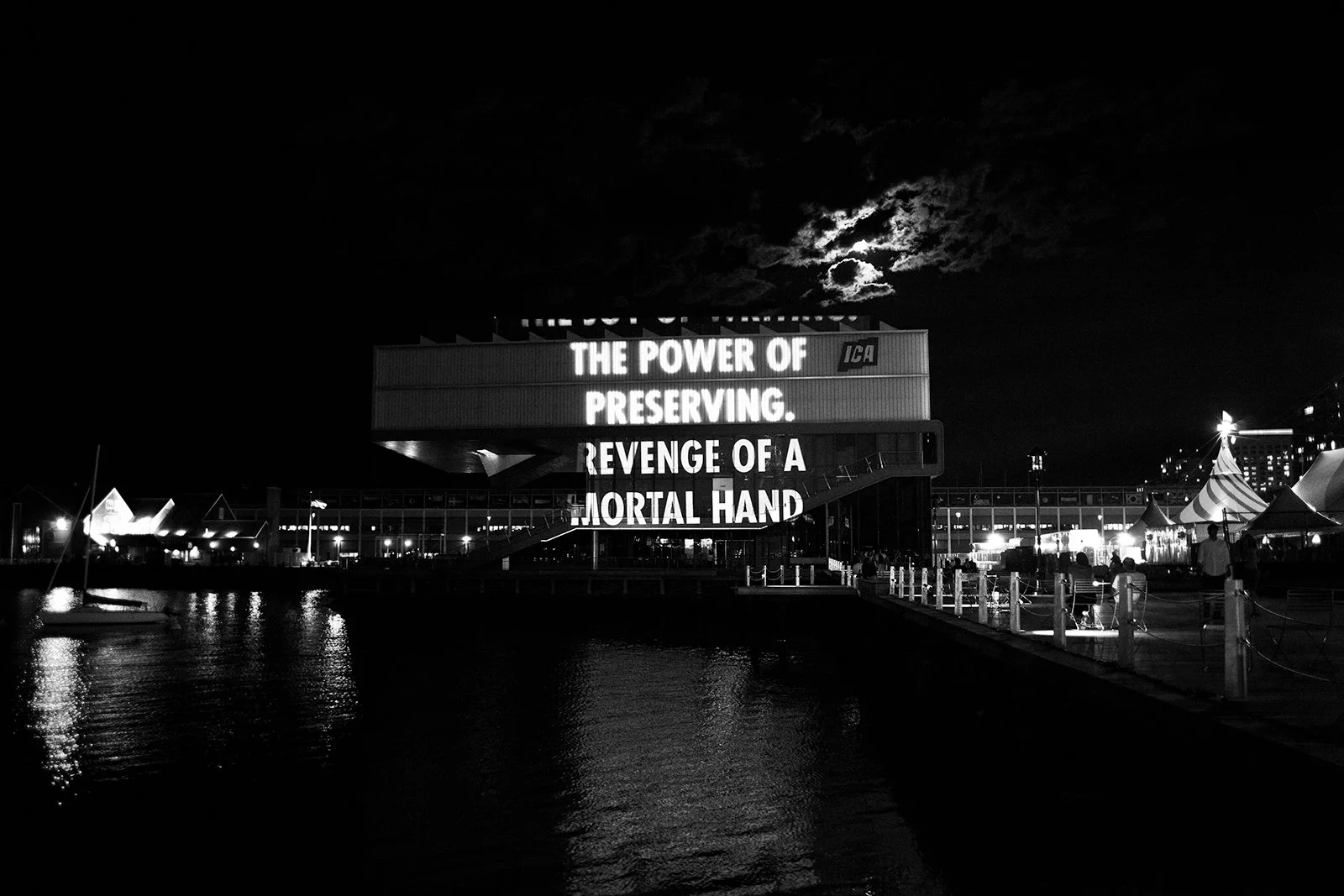 Site: Institute of Contemporary Art, Boston, Massachusetts, USA
July 23–28, 2010
Text: “The Joy of Writing” from View with a Grain of Sand by Wisława Szymborska, copyright © 1993 by the author. English translation by Stanisław Barańczak and Clare Cav