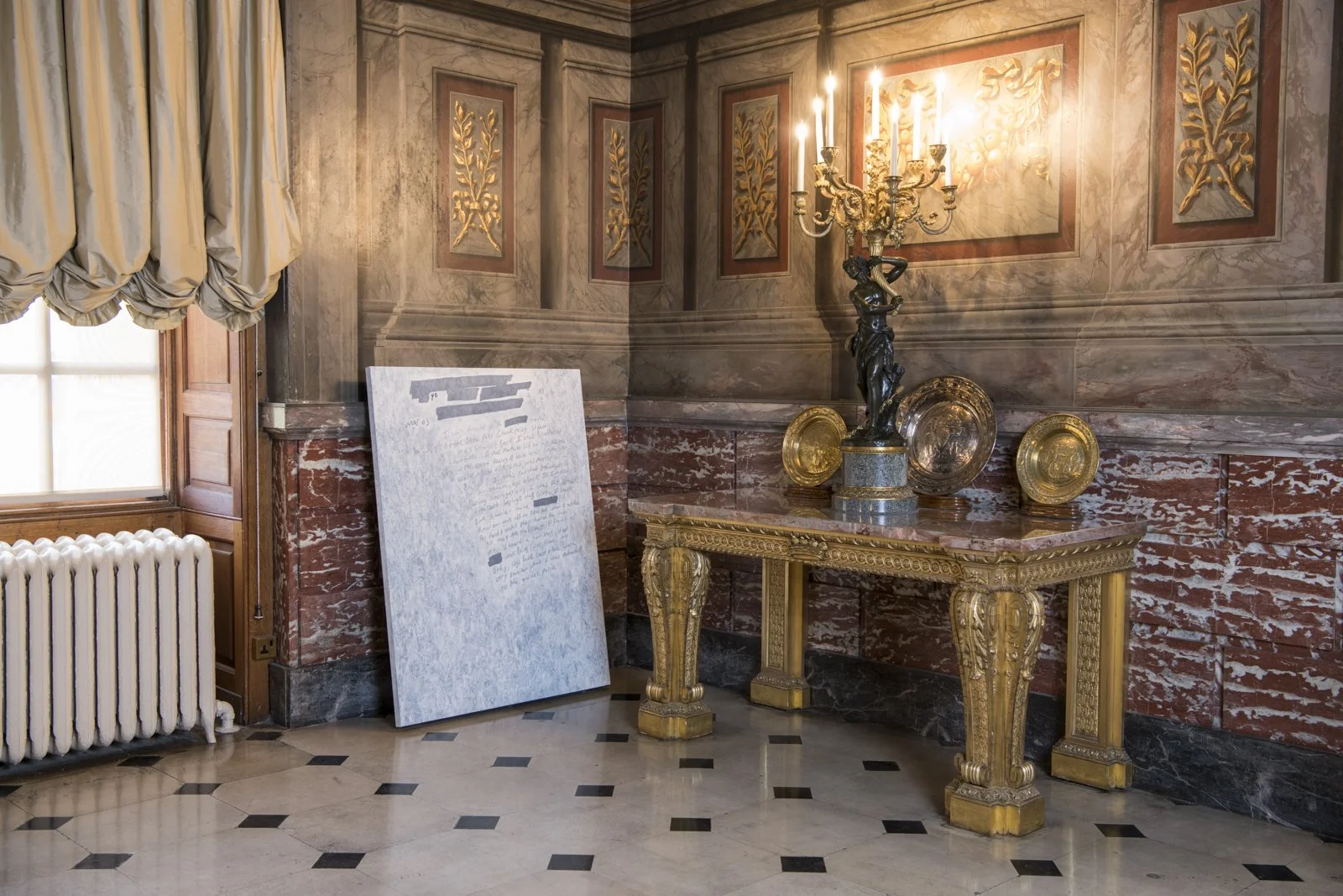 water mixed with snow, 2012–13
Installation: SOFTER: Jenny Holzer at Blenheim Palace, Blenheim Palace, Woodstock, England, 2017
September 29–December 31, 2017
Text: U.S. government document
Photo: Tom Lindboe