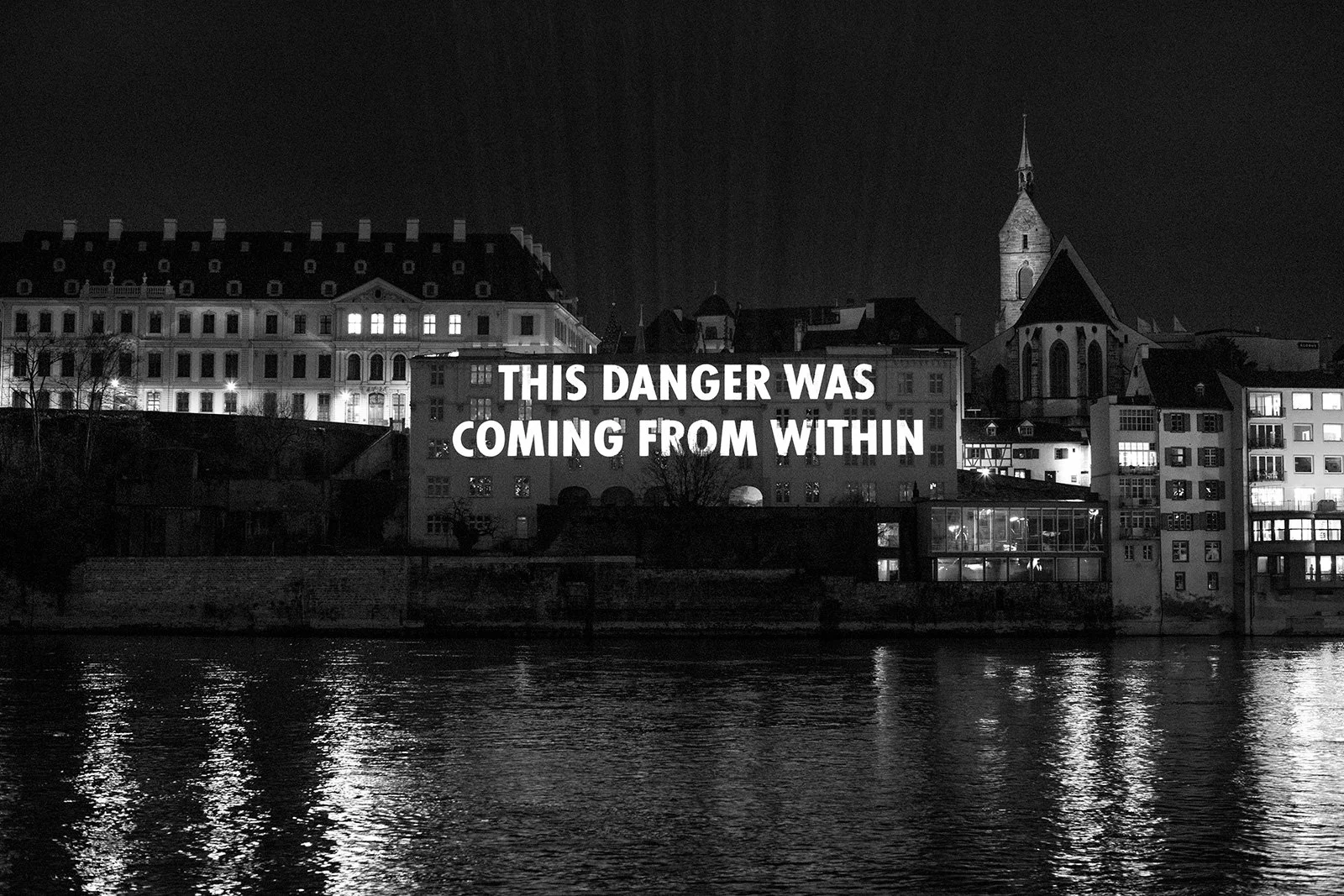 LOUISE BOURGEOIS X JENNY HOLZER PROJECTIONS,2022
Light projection
Alte Universität, Basel, Switzerland
Text: Excerpts from Louise Bourgeois’s personal writings, usedwith permission of the Louise Bourgeois Archive and © TheEaston Foundation / Licensed
