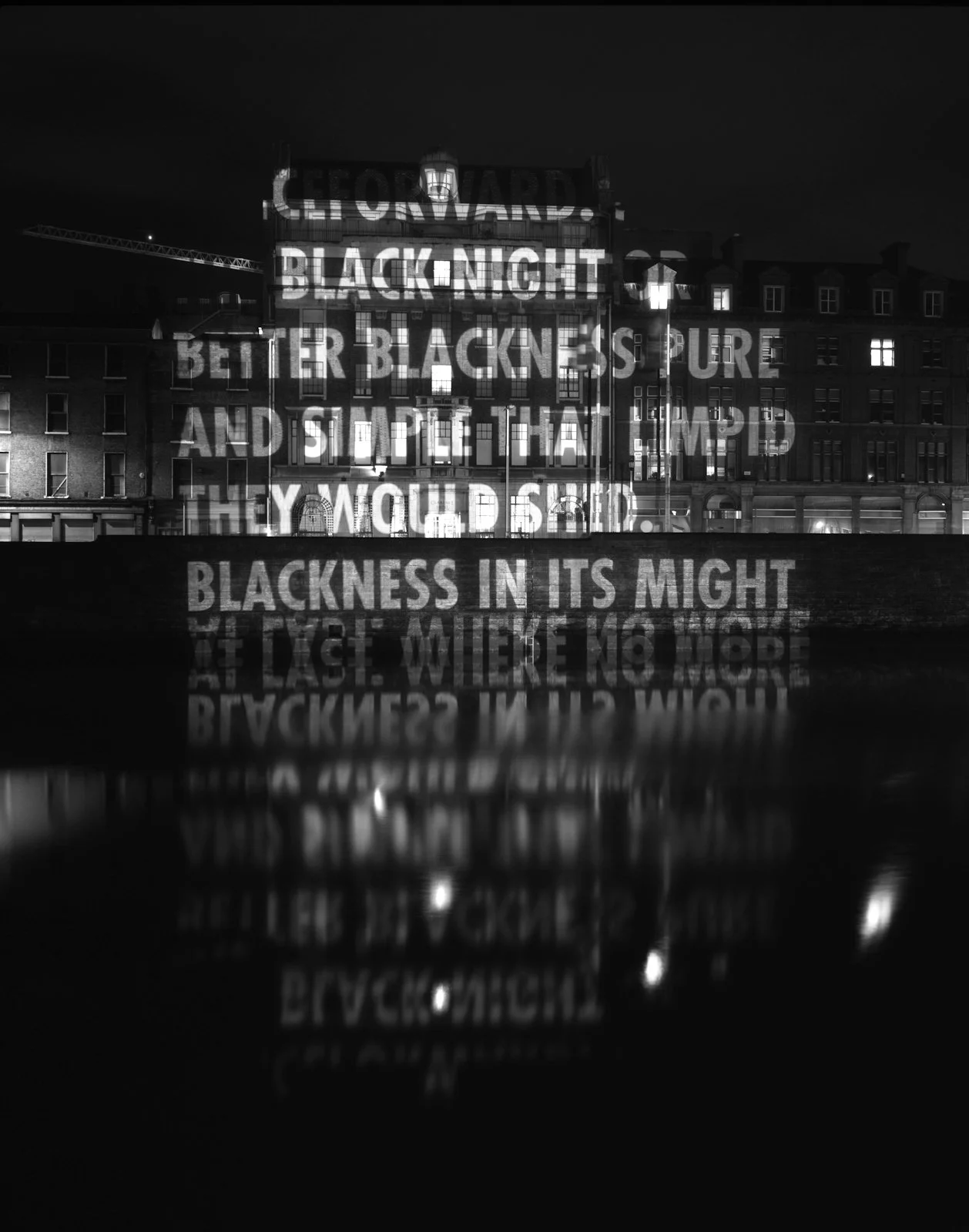 Site: The Clarence Hotel, Dublin, Ireland
March 31, 2006
Text: Ill Seen Ill Said by Samuel Beckett. Published by Calder Publications London.
Projection: FX Productions; Charles Passarelli
Photo: Attilio Maranzano