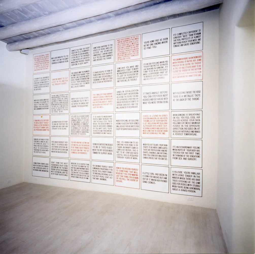 Site: Laura Carpenter Fine Art, Santa Fe, New Mexico, USA
October 3–December 12, 1991
Text: Living, 1980–82
Photo: Herb Lotz