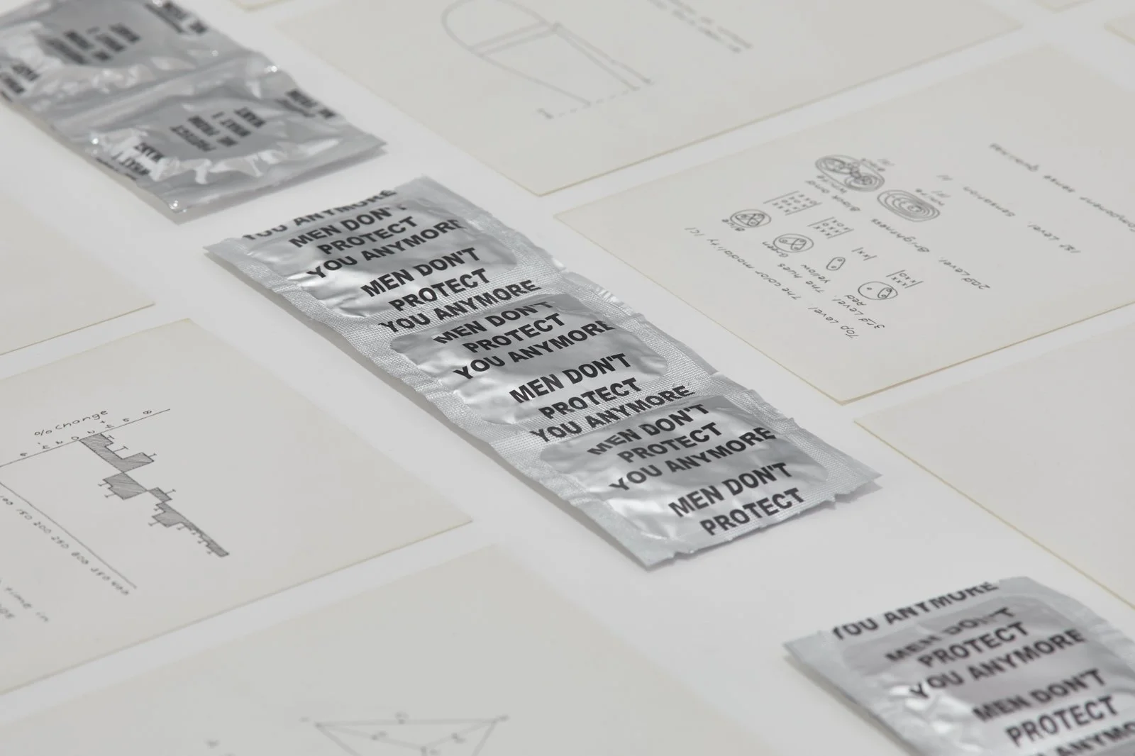 Untitled (vitrine installation for Tate ARTIST ROOMS), 2018 (detail); Diagrams, 1976 (detail)
Installation: ARTIST ROOMS: Jenny Holzer, Tate Modern, London, 2018
July 23, 2018–July 31, 2019
Photo: Jack Hems