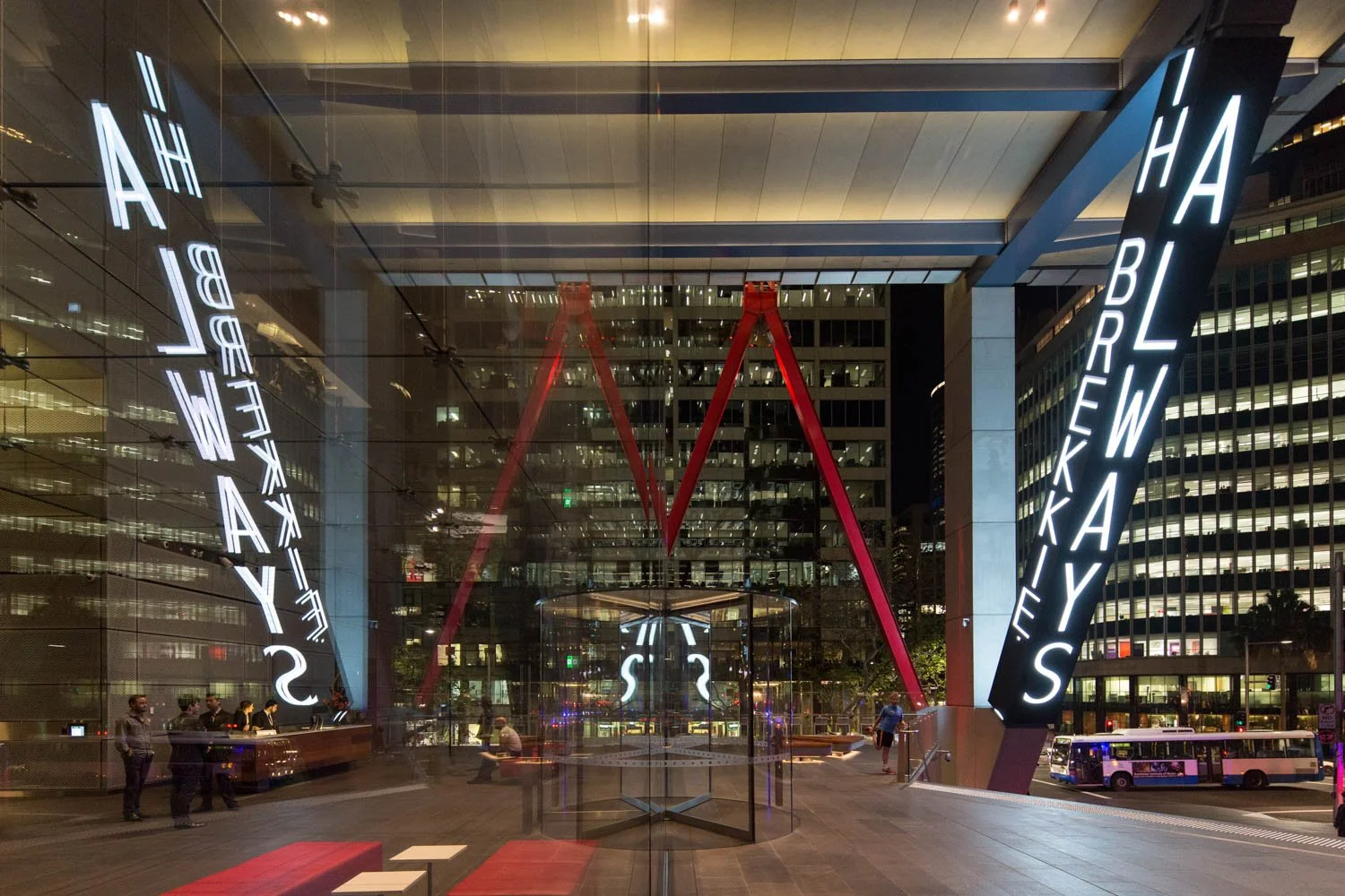 Site: 8 Chifley Square, Sydney
April 28, 2014–
Text: “The Reunion” and “Jaymi’s Dream” from Real Deadly by Ruby Langford Ginibi, © 1992 by the estate of Ruby Langford Ginibi. Used with permission of Pauline Mitchell and Jeffrey Langford.
Photo: Brett