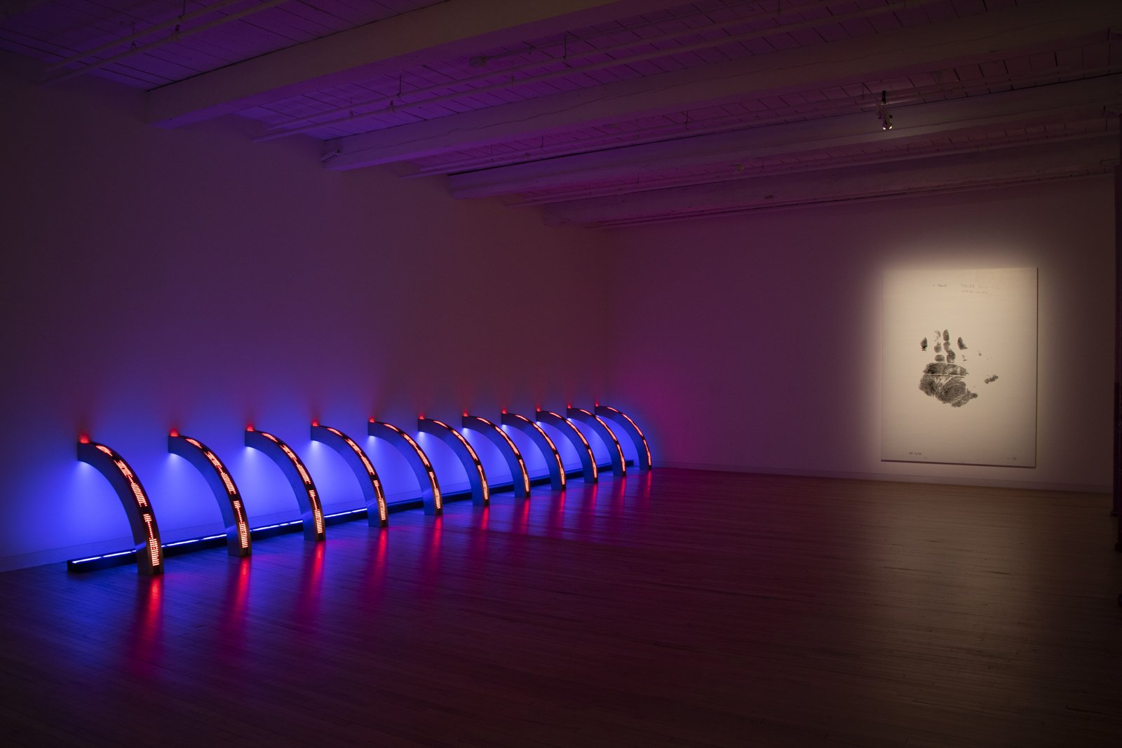 Exhibition View: Jenny Holzer, Massachusetts Museum of Contemporary Art, North Adams, Massachusetts, USA, 2017
May 28, 2017–May 1, 2025
Photo: Jonathan Verney