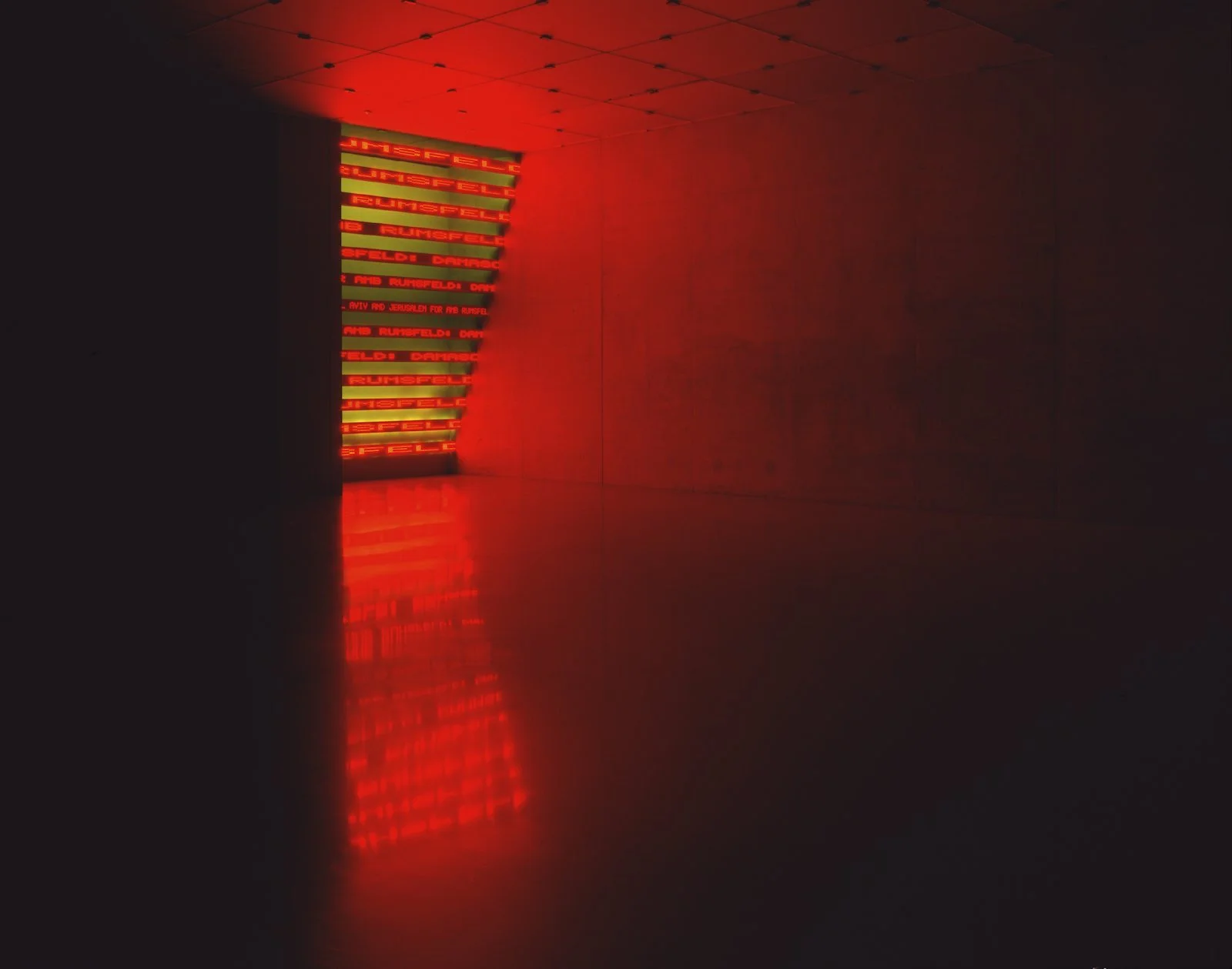 Site: Kunsthaus Bregenz, Austria
June 12–September 5, 2004
Text: U.S. government documents
Photo: Attilio Maranzano