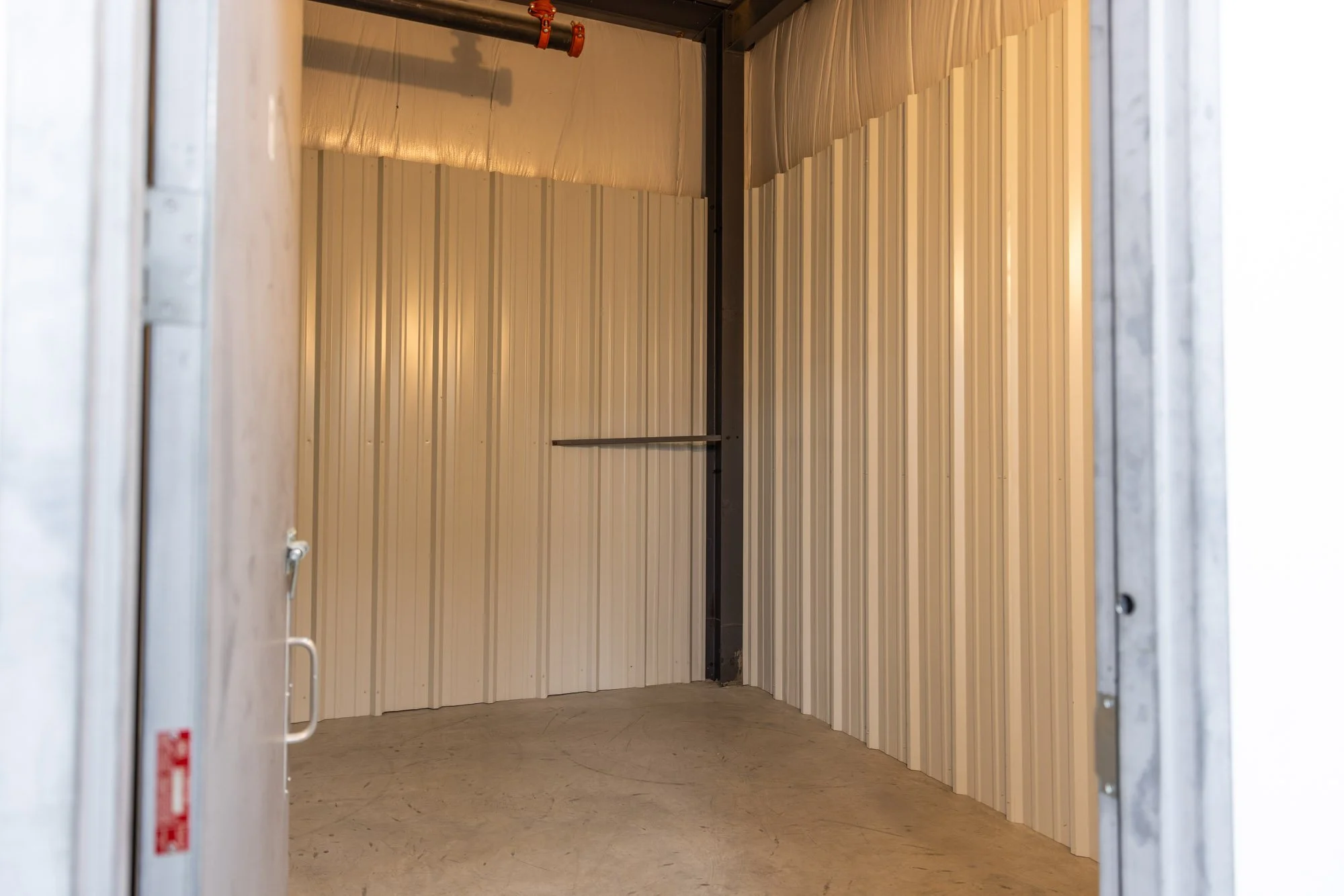 Inside of a heated, indoor, storage unit in Available Storage storage facility located in South End of Sudbury Ontario