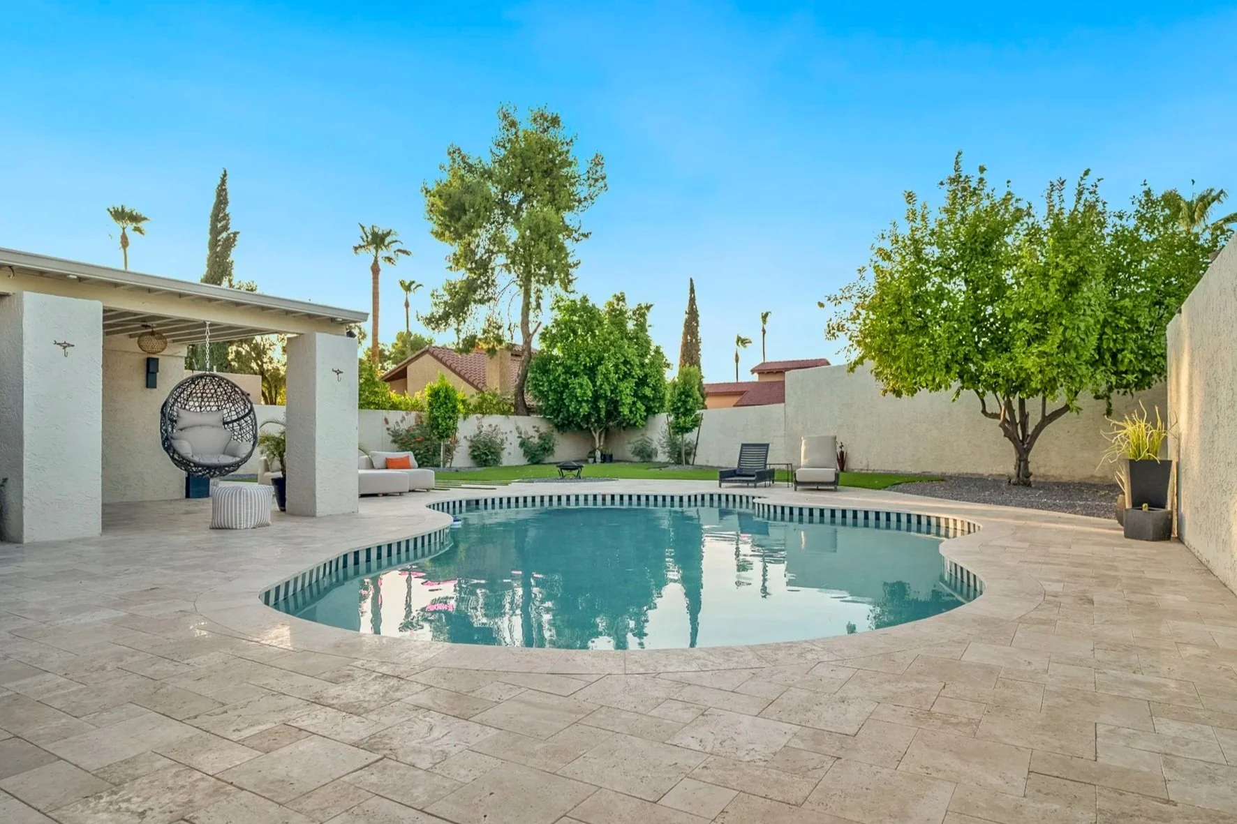 Scottsdale Custom Pool & Travertine Remodel