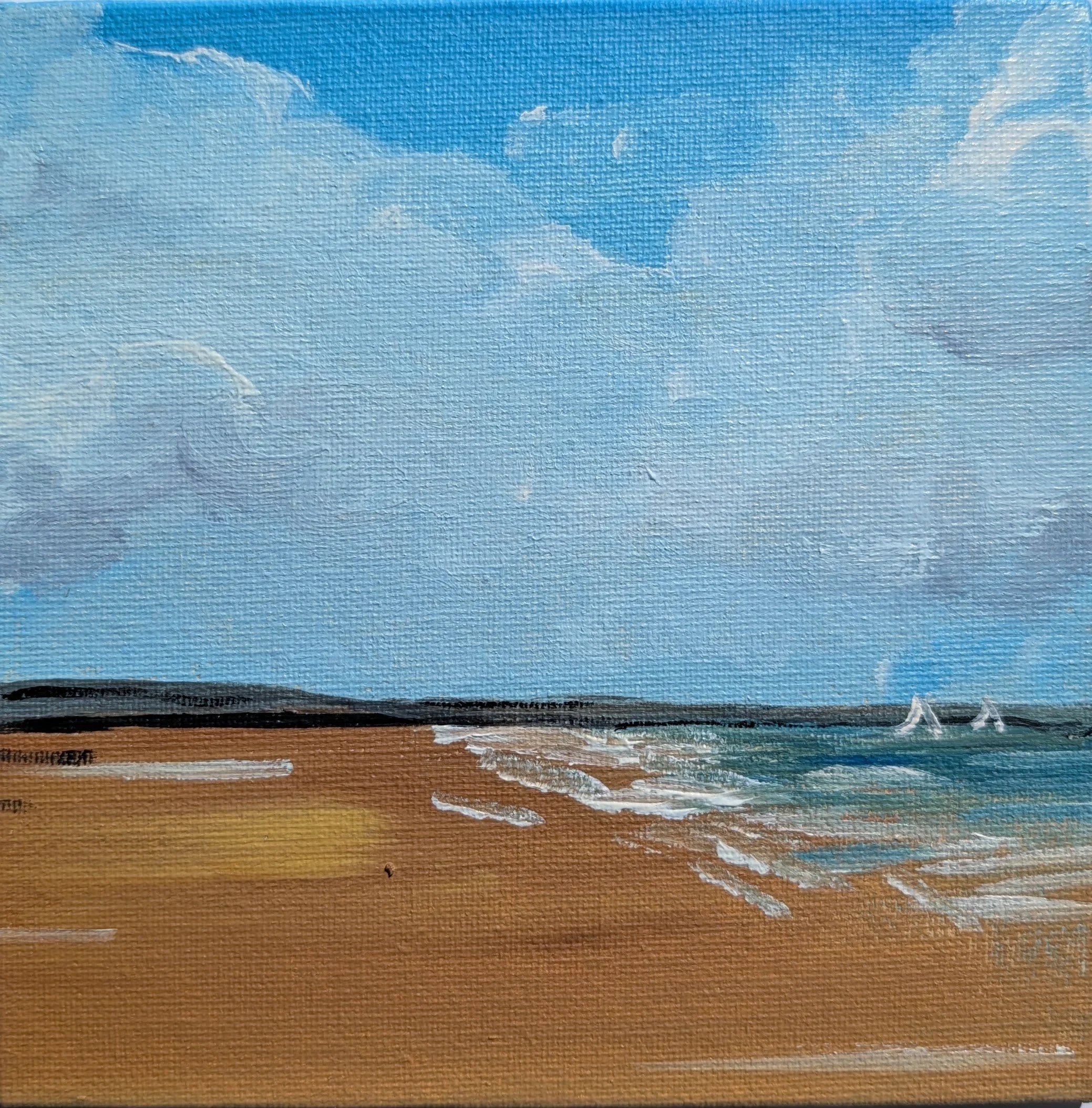 Seaside 3 - acrylic on canvas - 6x6