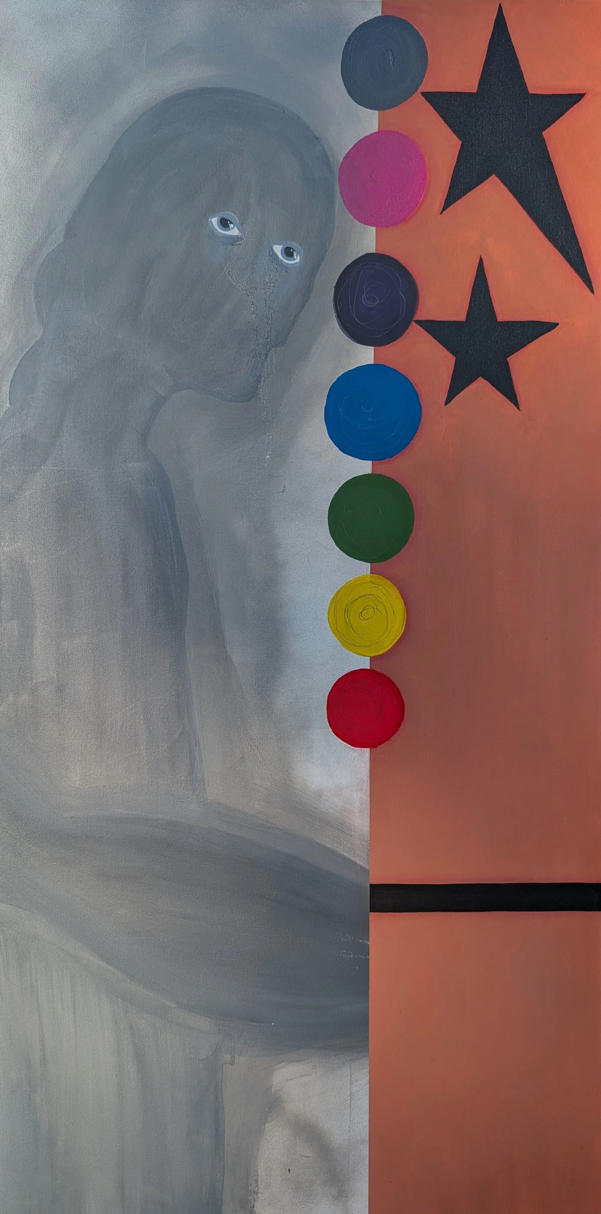 Self on Skin - Acrylic and oil on canvas - 24x48