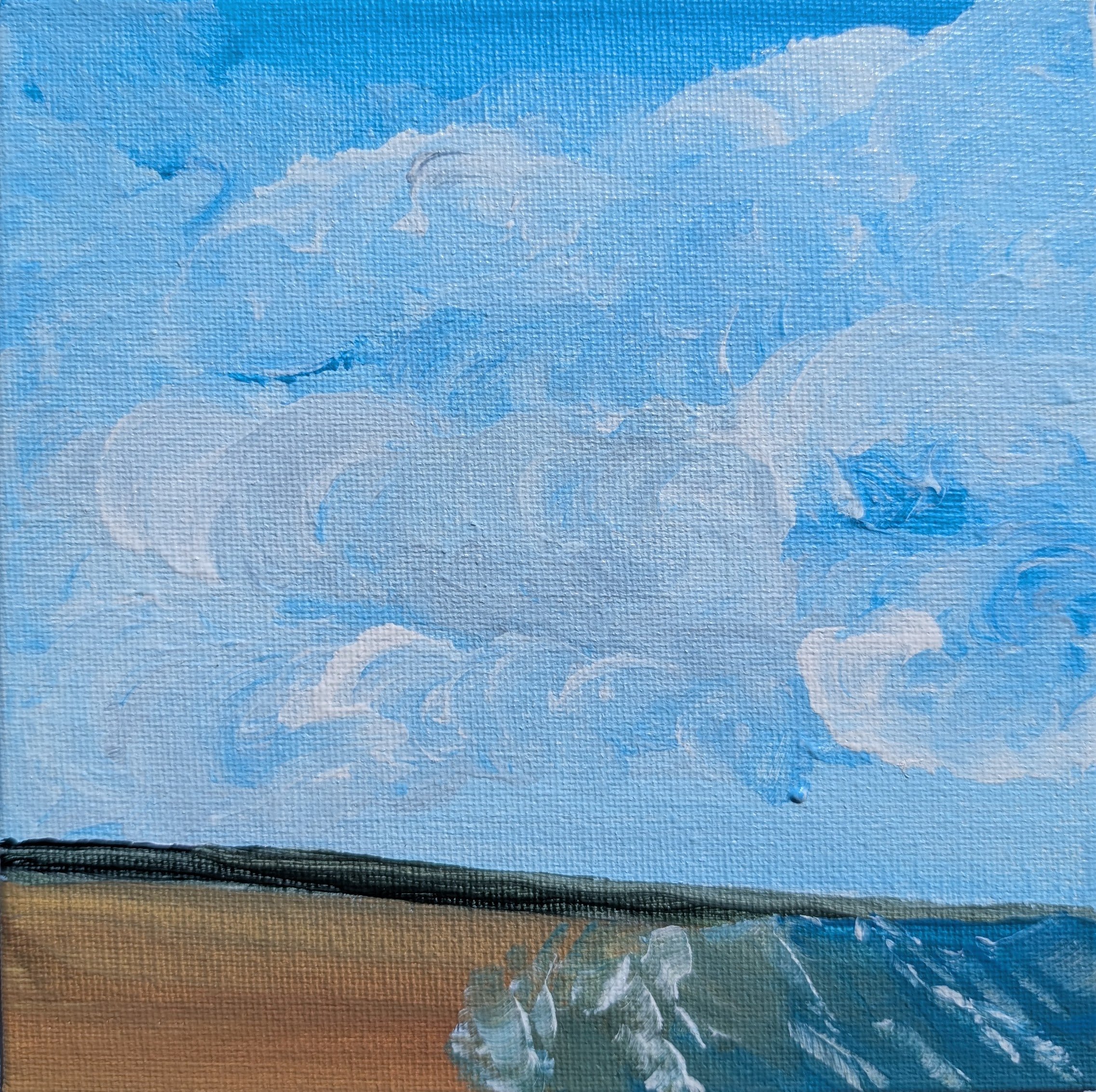 Seaside 1 - acrylic on canvas - 6x6