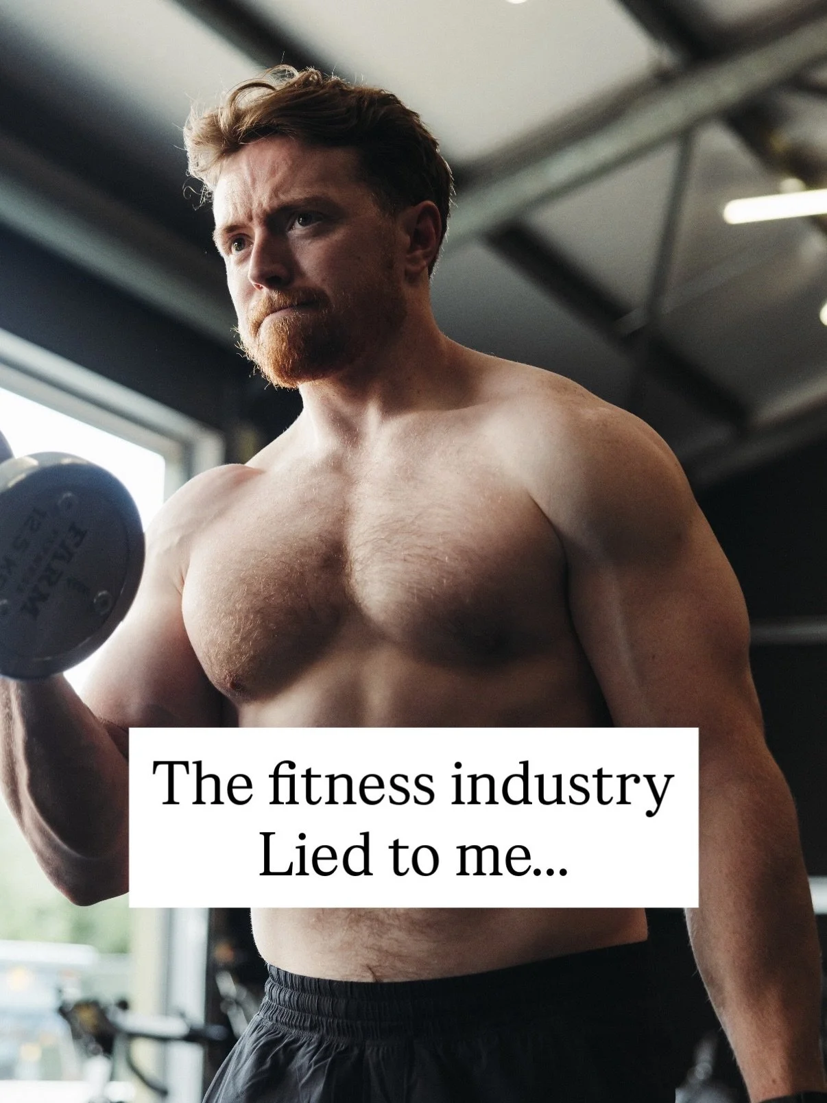 How the fitness industry lied to me&hellip;

From the age of 16, I was surrounded by men in 1% shape.

Comparing my next meal.
My next photo.
My next mirror check.
My next workout.

It became a hamster wheel that never stopped spinning.

And eventual