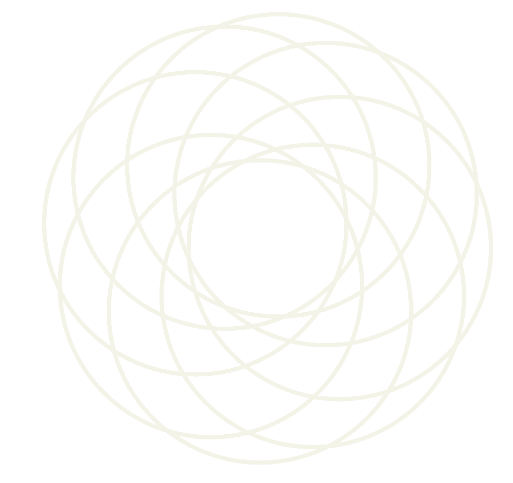 Ein schwarz-weiß geometrisches Muster mit kreisförmigen Linien, die sich überlagern und einen komplexen, symmetrischen Design bilden.