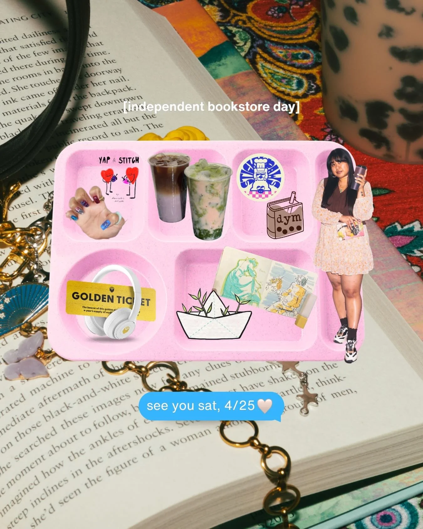 Fill your plate with books, boba, and more 🫶🏽

We're celebrating INDIE BOOKSTORE DAY on SATURDAY, APRIL 25, 11a-4p❗

Join us or we'll be sad