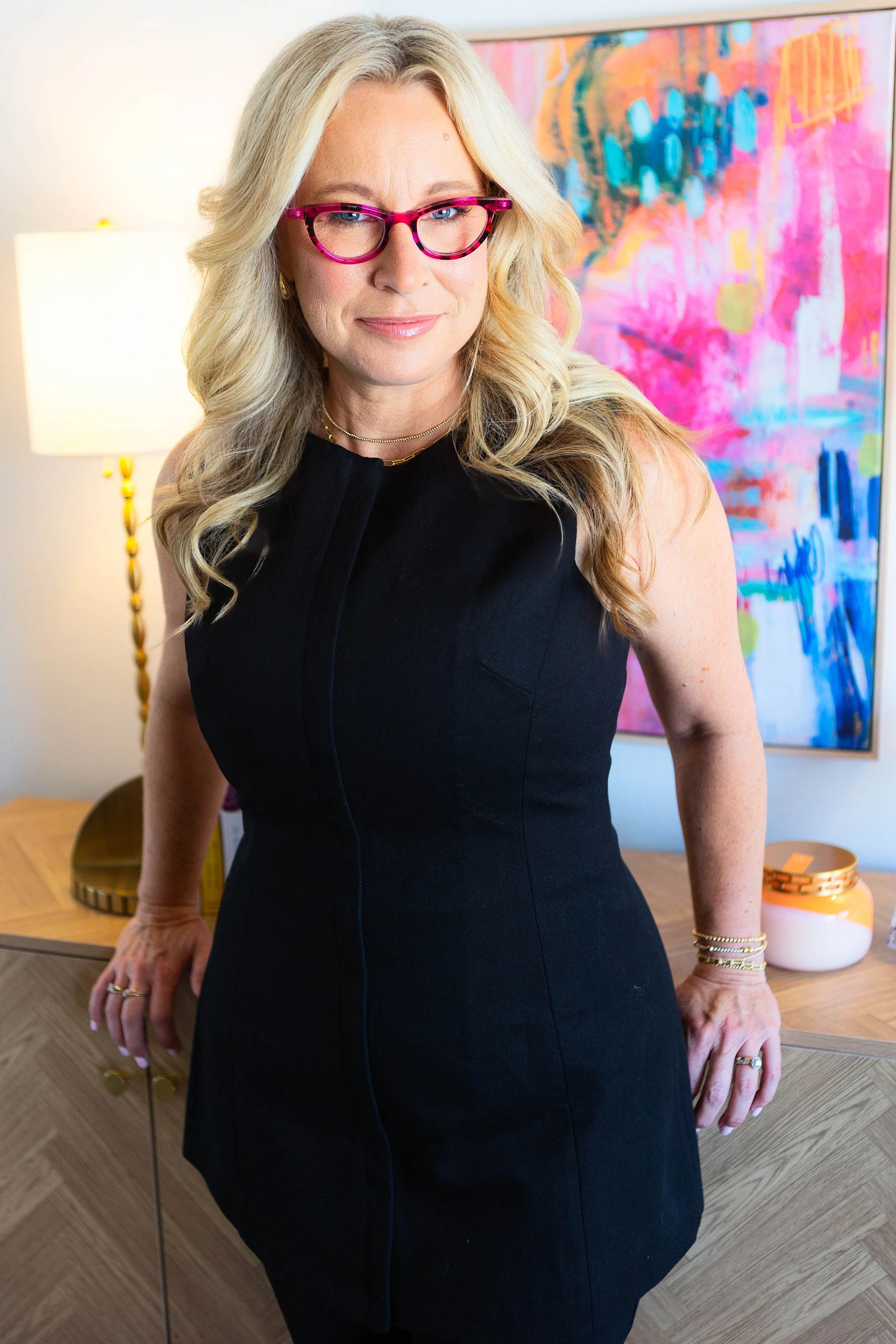 Andrea Hipps in a modern, thoughtfully styled setting representing emotional clarity and growth