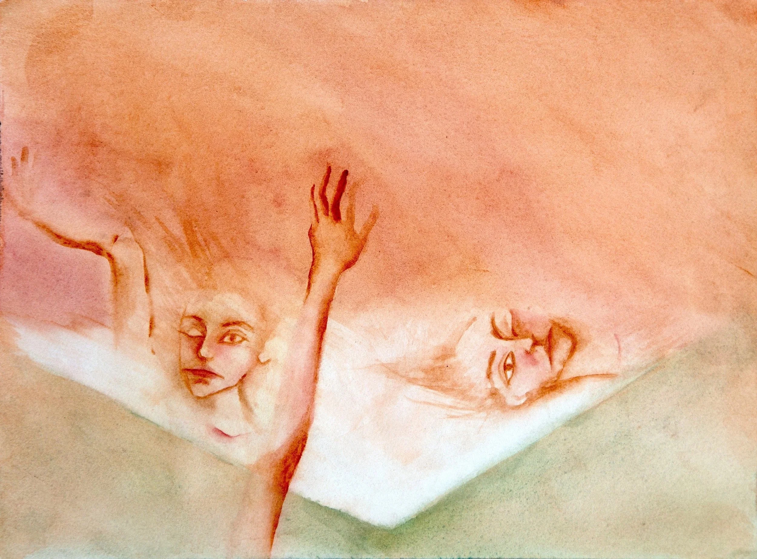  Medusa Raft &nbsp;1983, Watercolor on 140 lb HP Arches, 12 1/4 x 9 inches