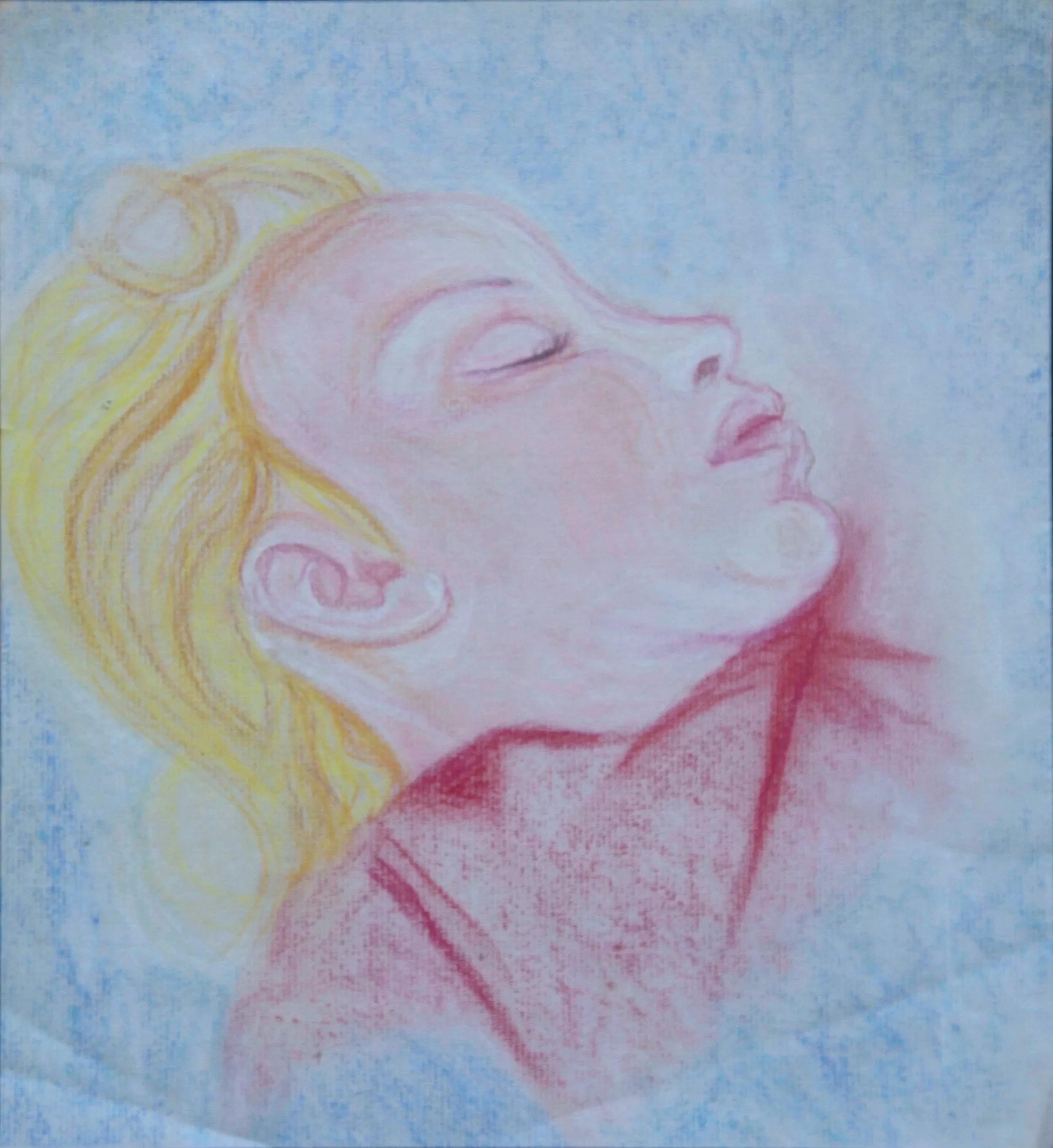  Sleeping Blaise &nbsp;,1999, Pastel on Paper, 12 1/2 x 11