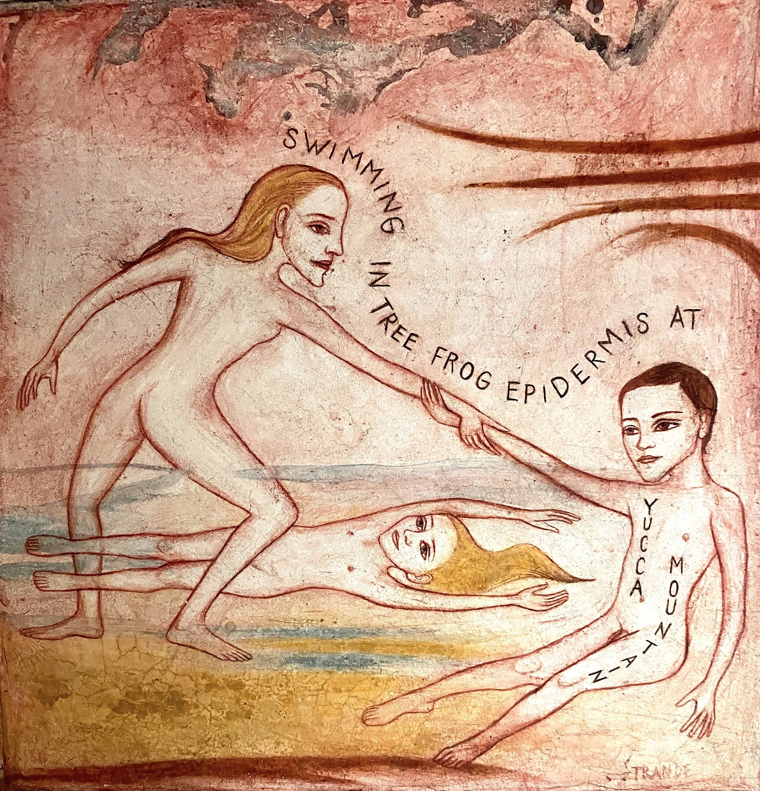  Tree Frog Epidermis (Detail) &nbsp;2001, Fresco on steel frame, 13 1/4 x 13 1/4 inches