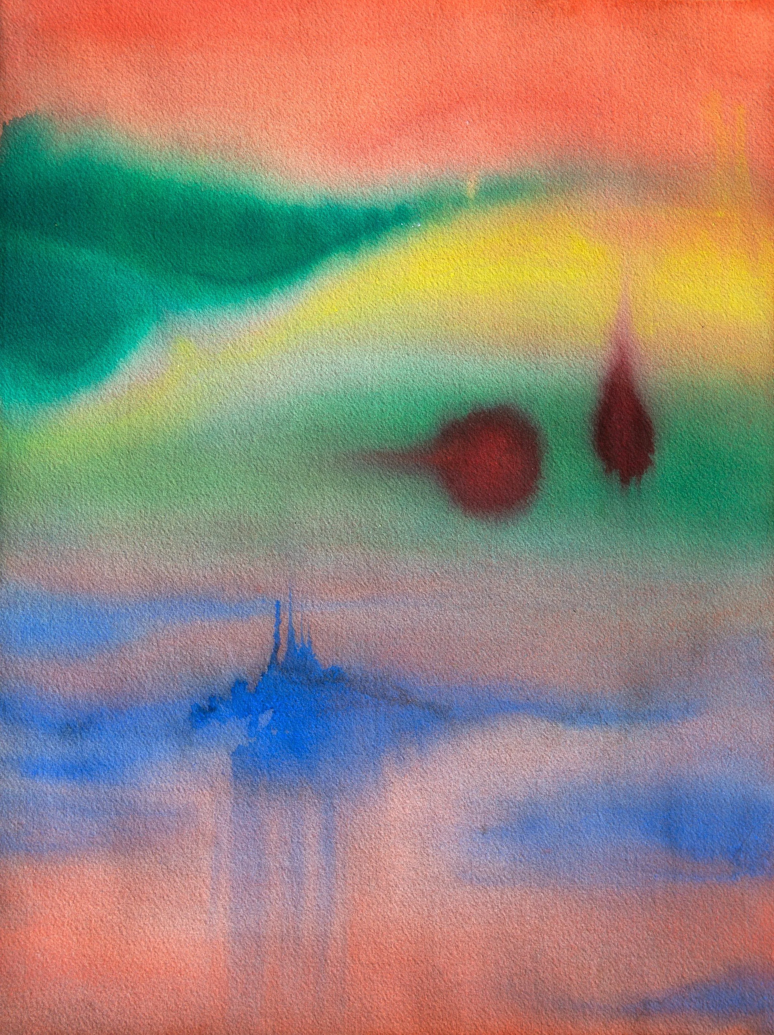  AcrosstheWater &nbsp;2020, Watercolor on 140 lb. Arches cold press paper, 9 x 12 inches