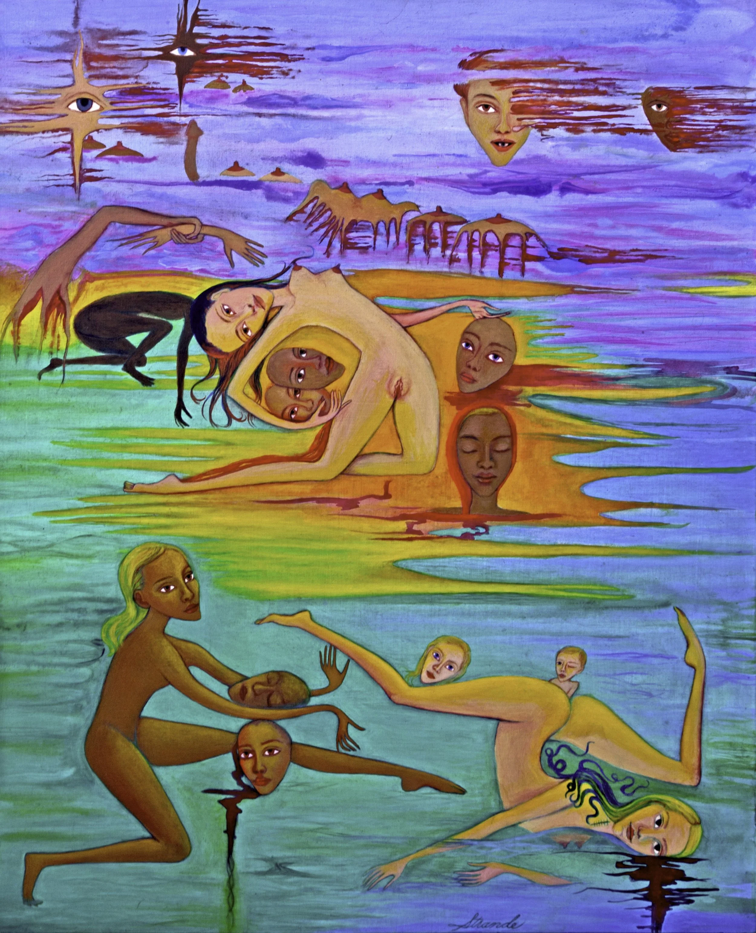  Earthquake Lands &nbsp;2015-2016, Acrylic on basswood panel, 16 x 20 inches