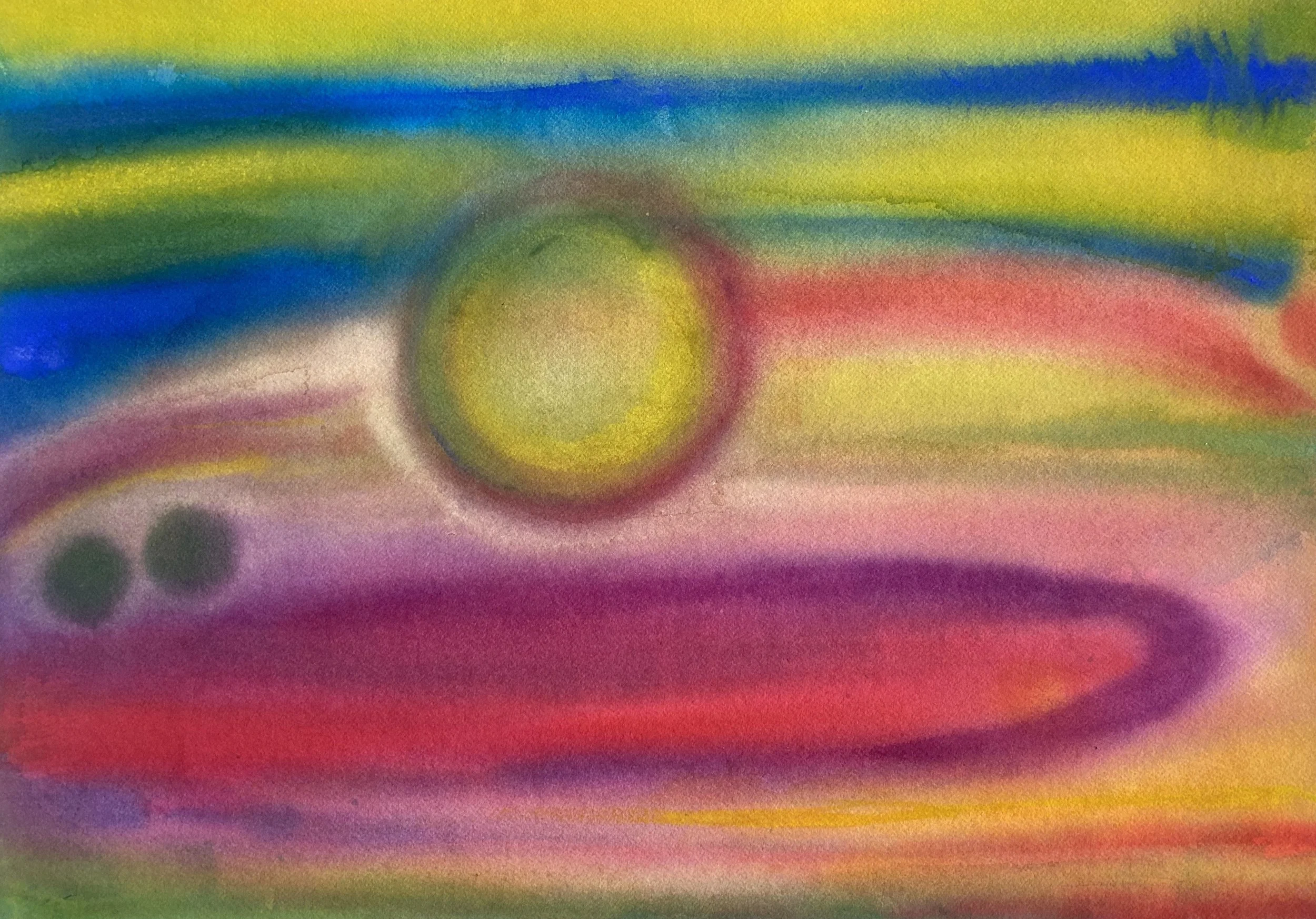  Spherical Implosion &nbsp;2014, Watercolor on 140lb CP Arches, 20x14 inches