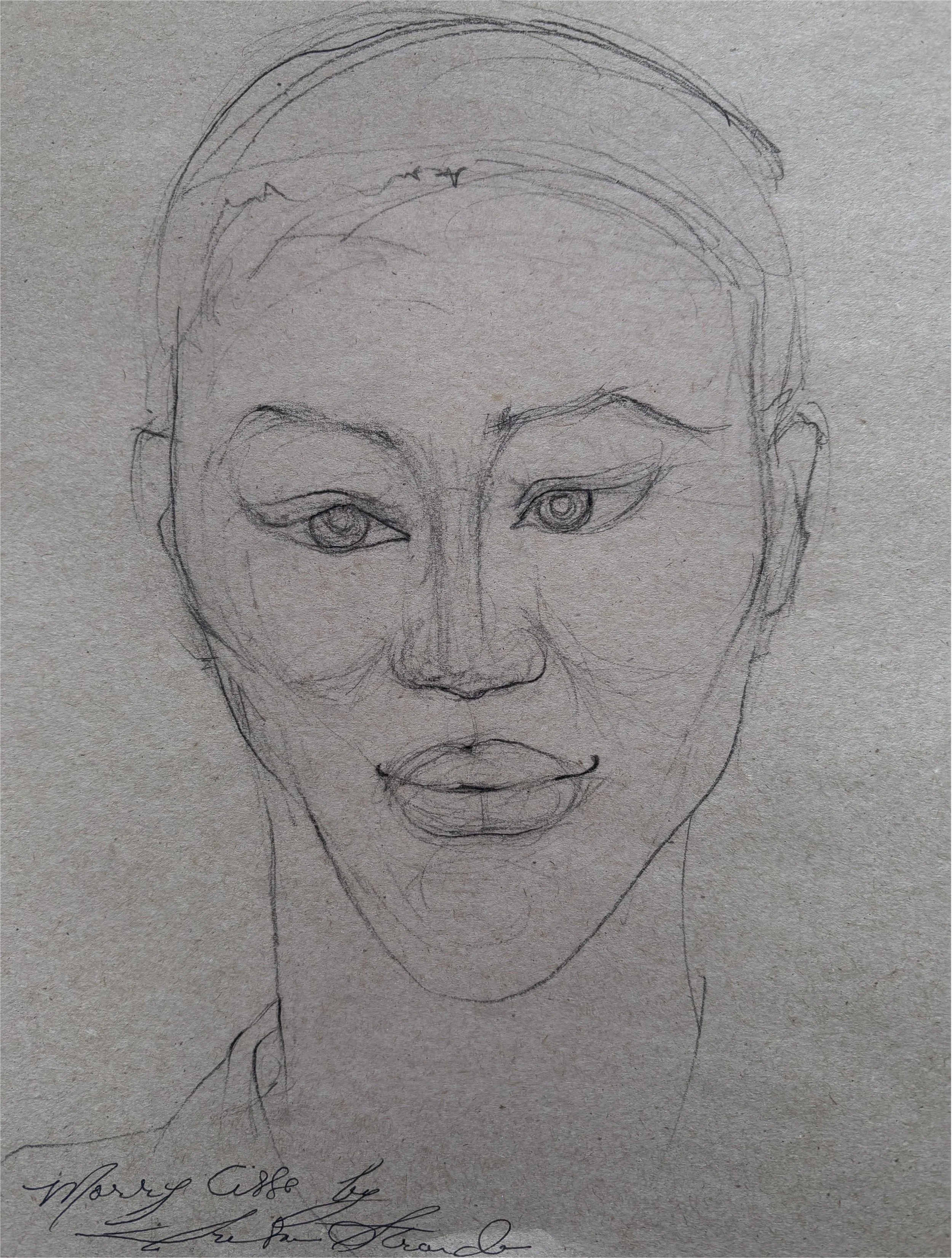  Teenaged Male &nbsp;2003,  Charcoal pencil on C paper 11 7/8 x 9 inches