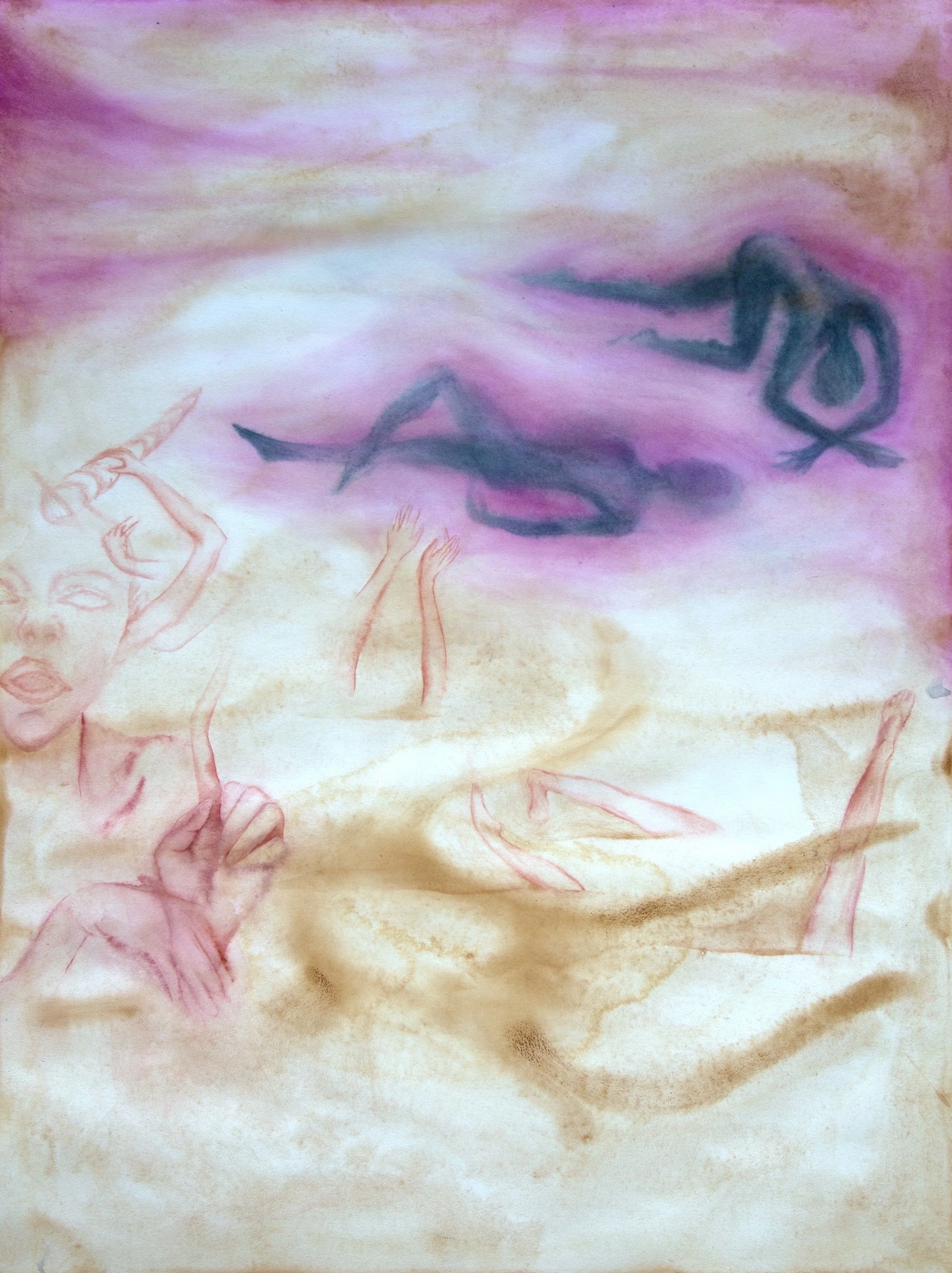  Body Parts &nbsp;1986, Watercolor on 140 lb HP Arches, 18 x 24 inches