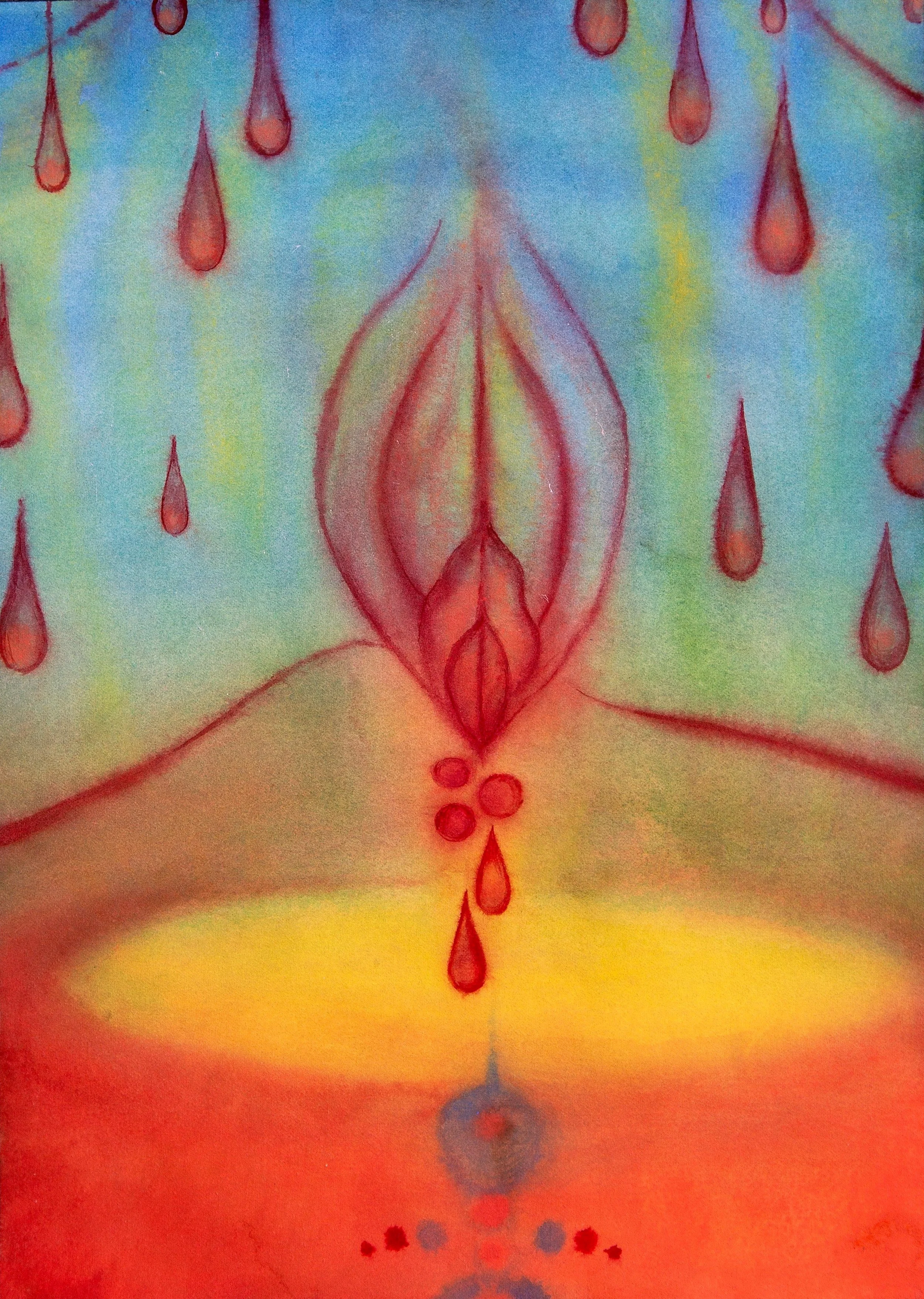  Birth of the Cool in the Rain &nbsp;2012, Watercolor on 140 lb HP Arches, 12 x 16 inches