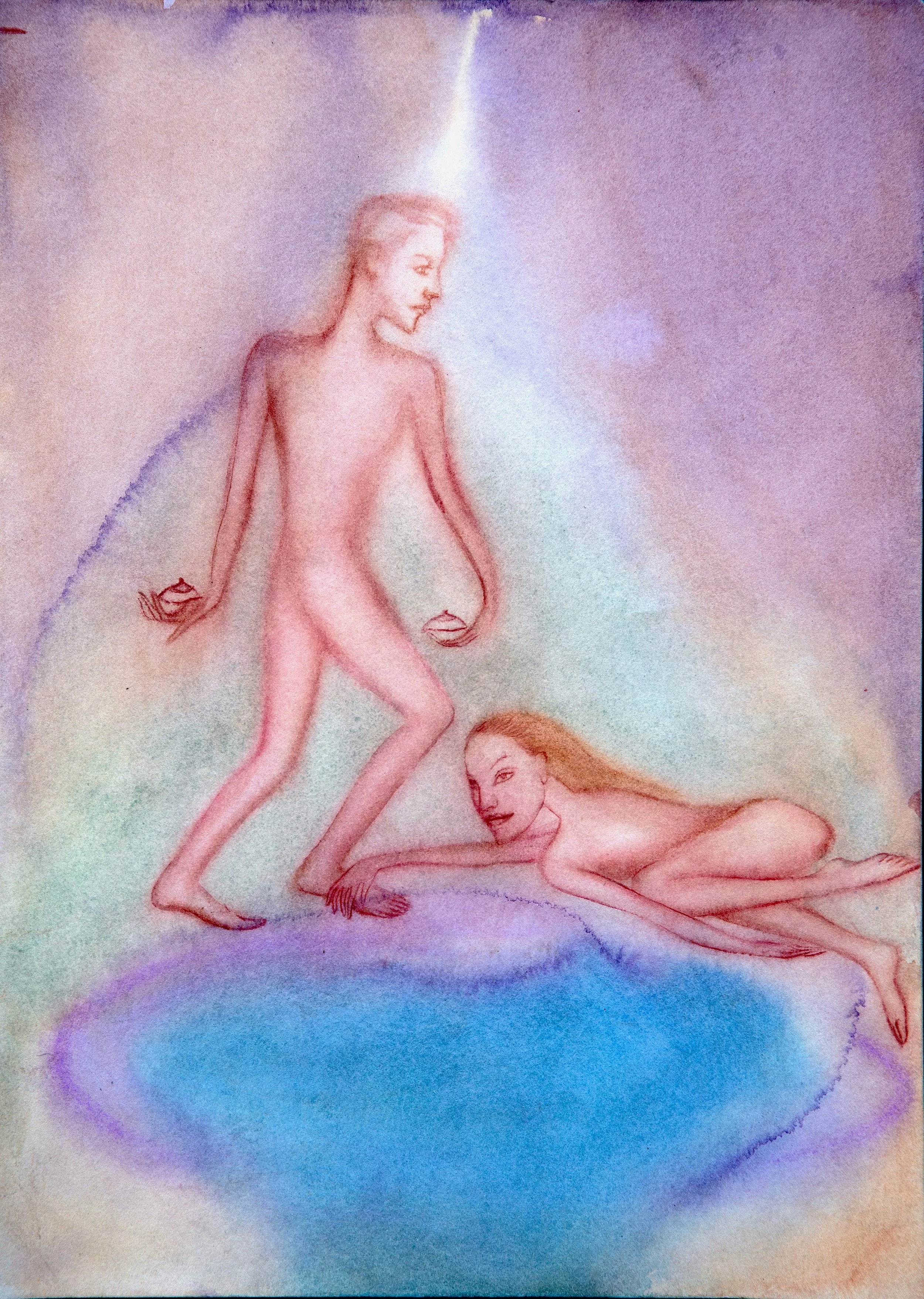  Thing People &nbsp;1989, Watercolor on 140 lb Arches, 10 x 14 inches
