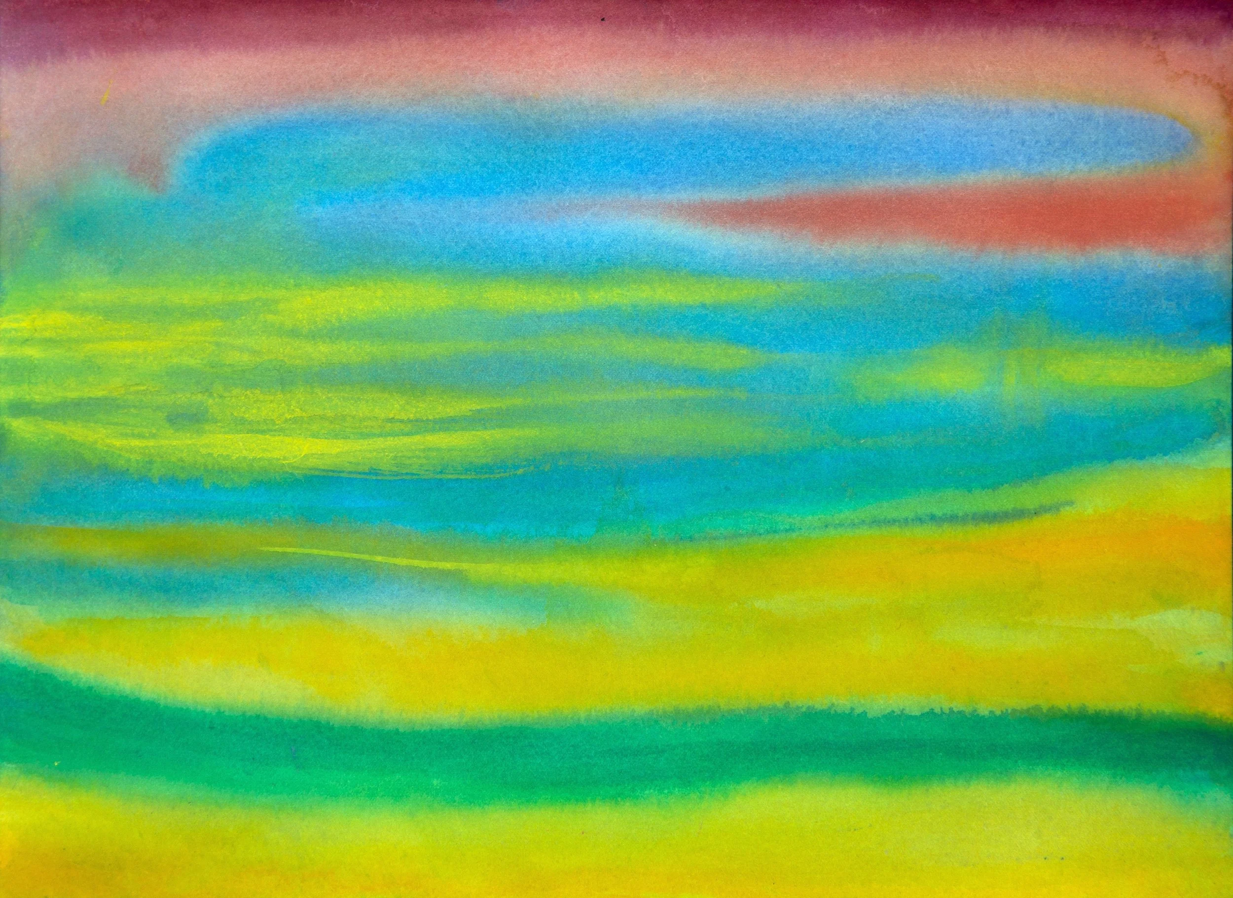  Sunny &nbsp;2020-2021, Watercolor on Arches hot press paper, 10 x 14 inches