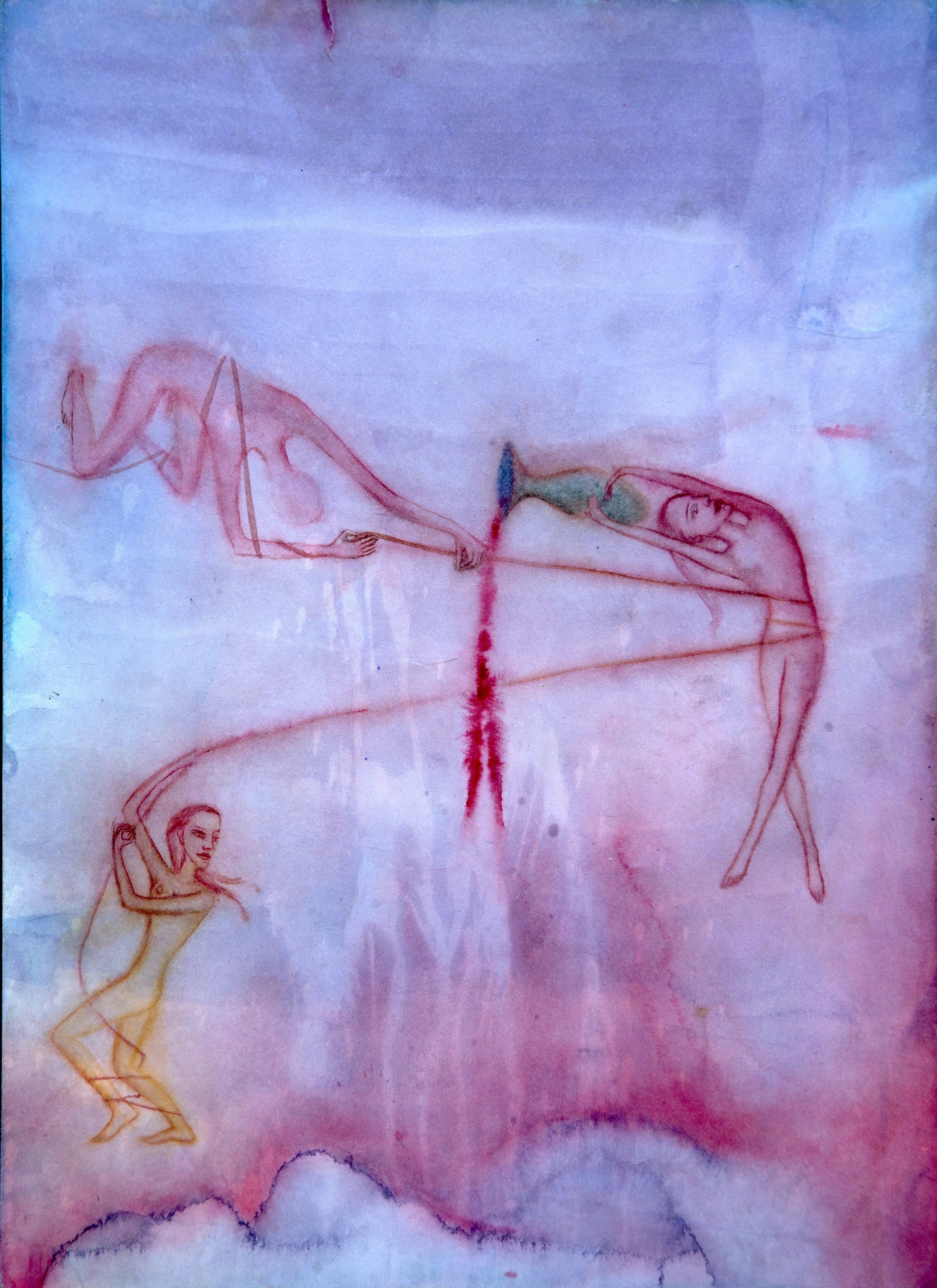  My Blood &nbsp;1988, Watercolor on 140 lb HP Arches, 10 x 14 inches