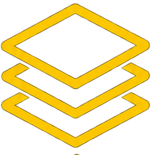 Three stacked yellow diamond-shaped signs with a yellow background.