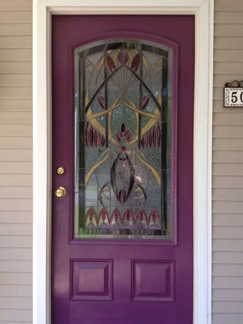 "Ruth" Stained Glass Door Panel