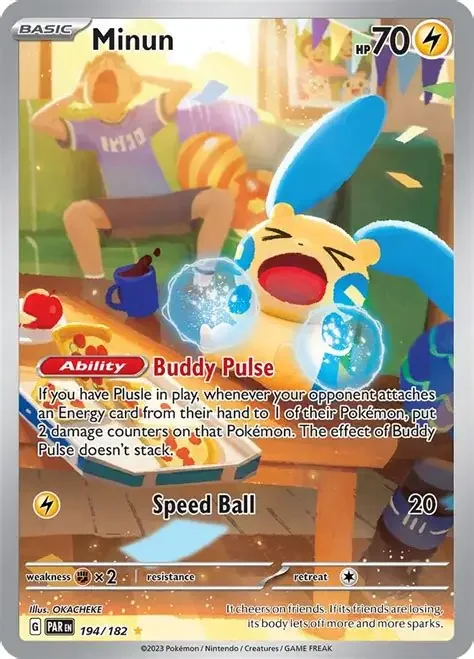 Minun 194/182 - Paradox Rift  - Near Mint