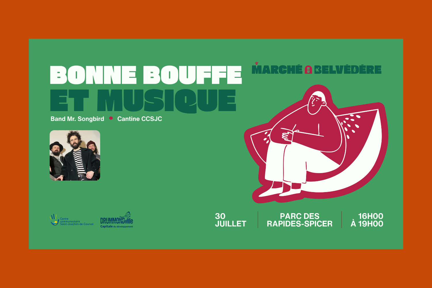 Bonne bouffe et musique : Marché du belvédère