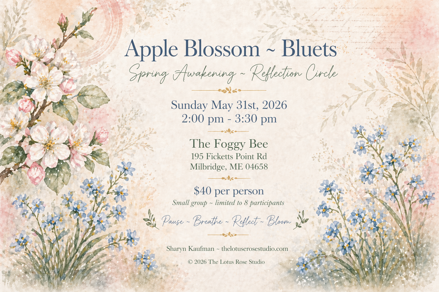 Apple Blossom ~ Bluets