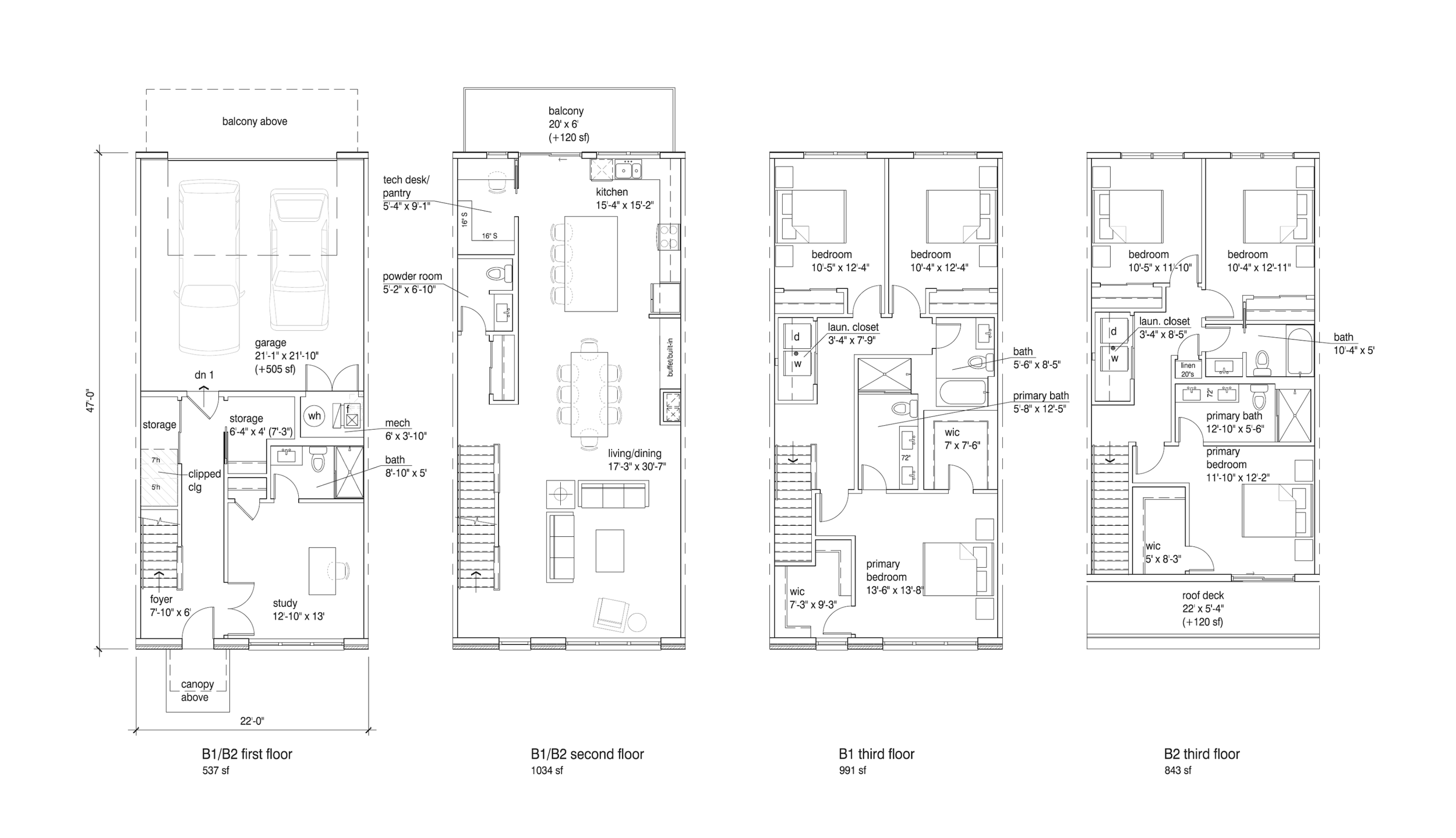B1/B2 Floor Plans