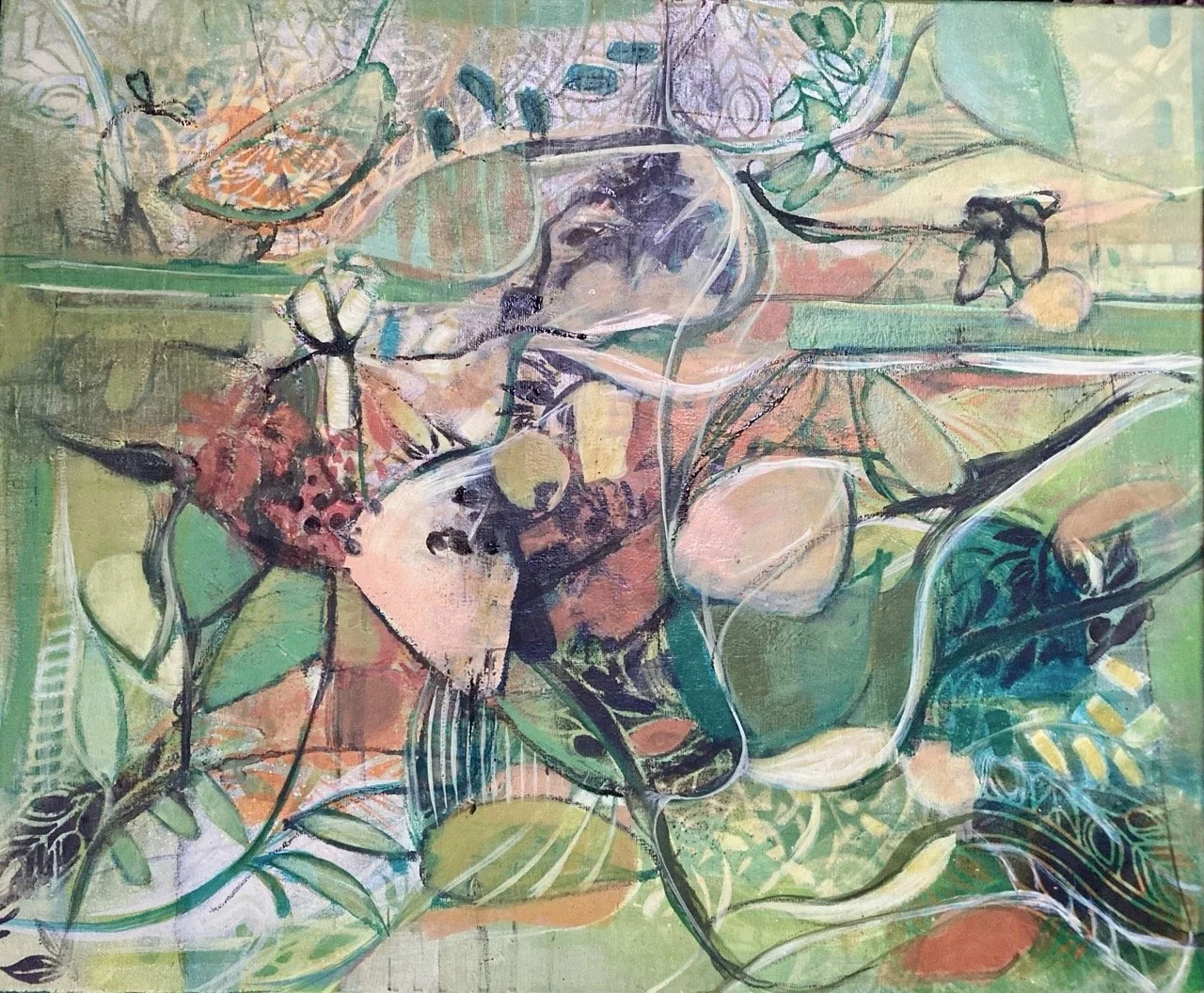 Onder de streep 50x60 acryl op doek