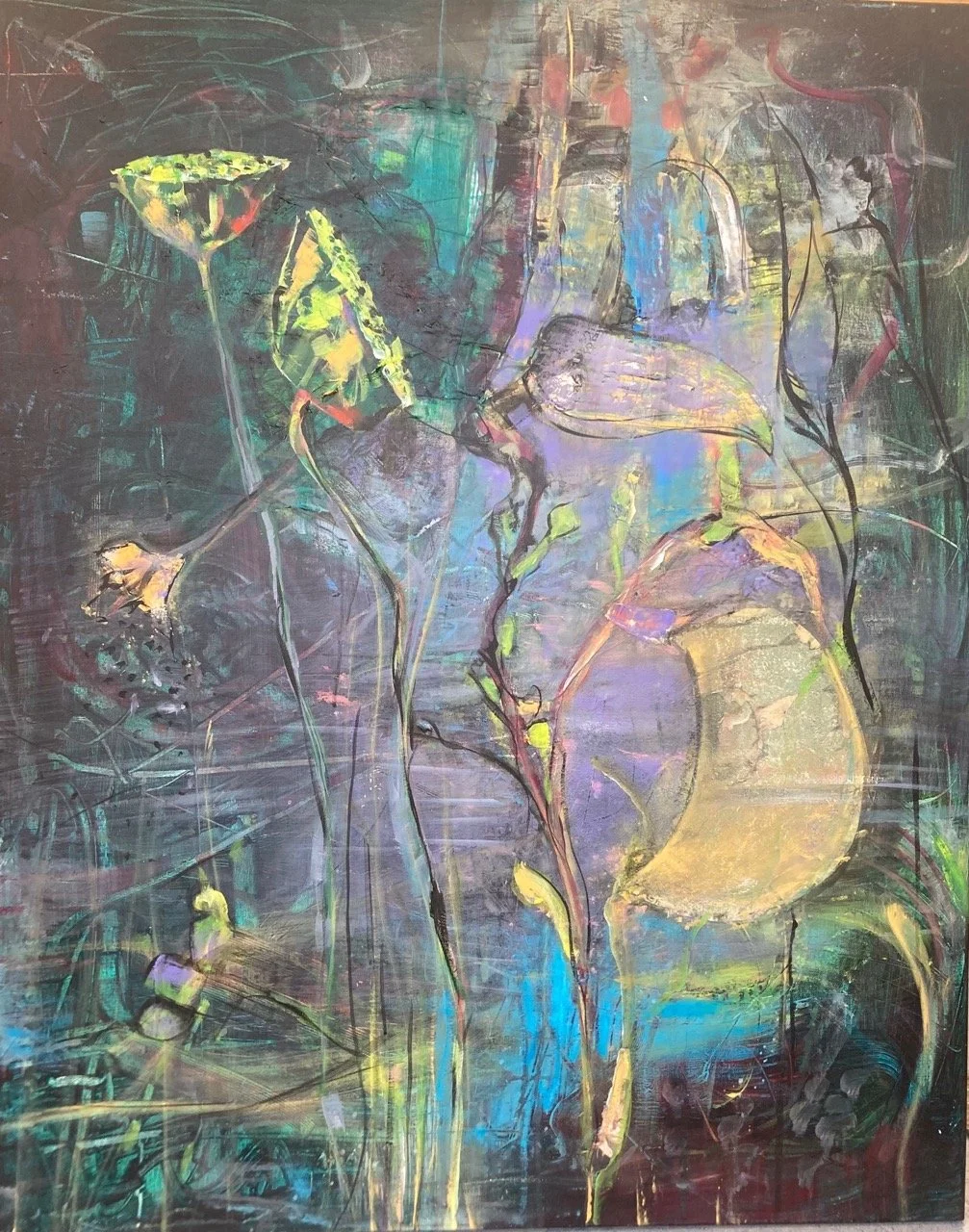 Maneschijn 100x80 acryl op doek