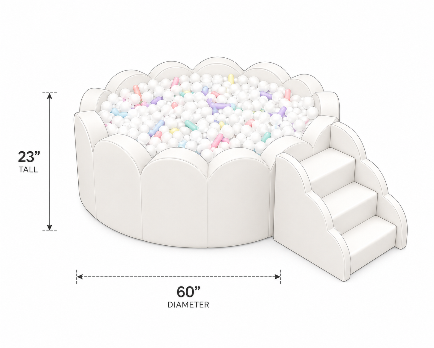 Ball pit for rent diagram