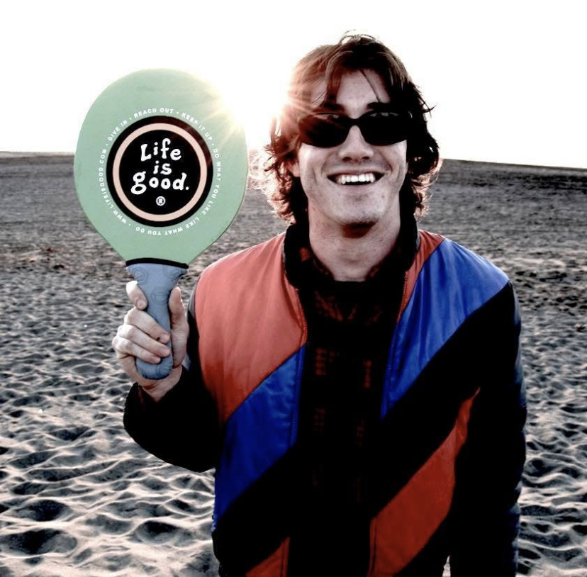 man smiling on beach