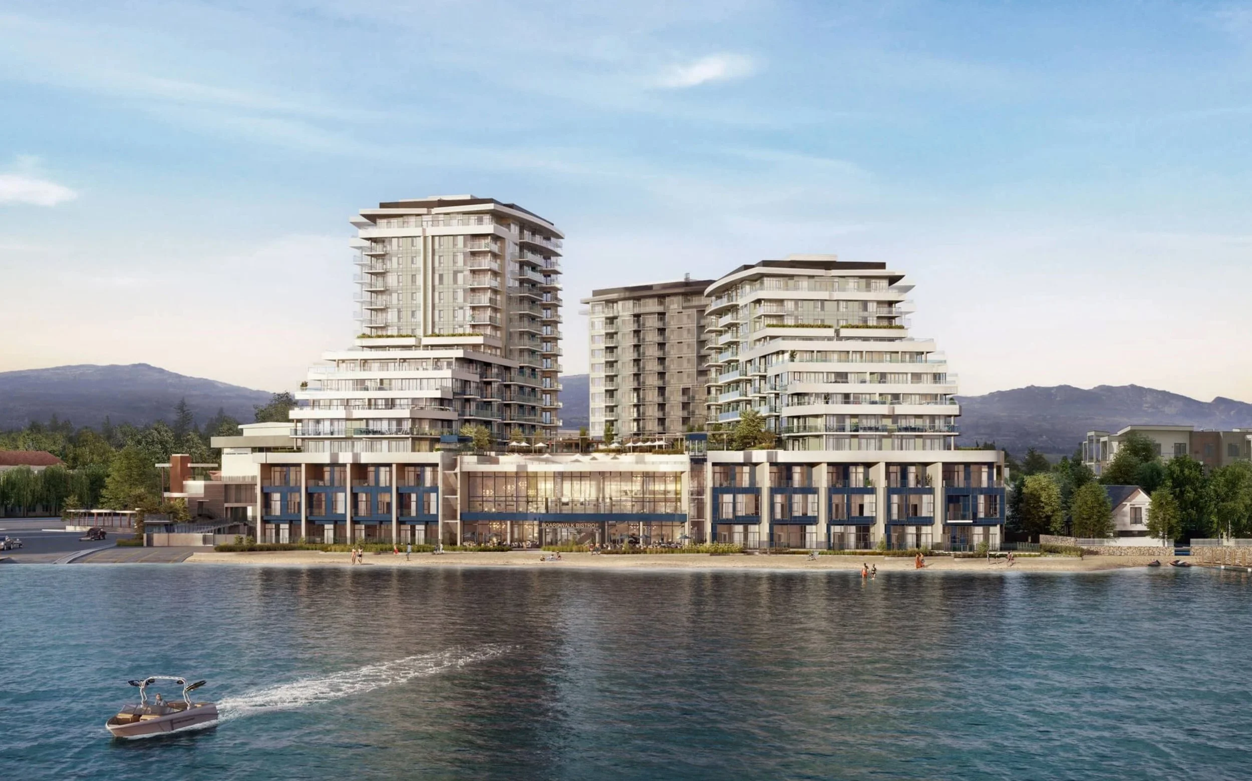 Waterfront residential development exterior cladding in British Columbia completed by L2 Group